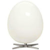 Brainchild The Egg Wooden Figure Mahogany White, Steel Base