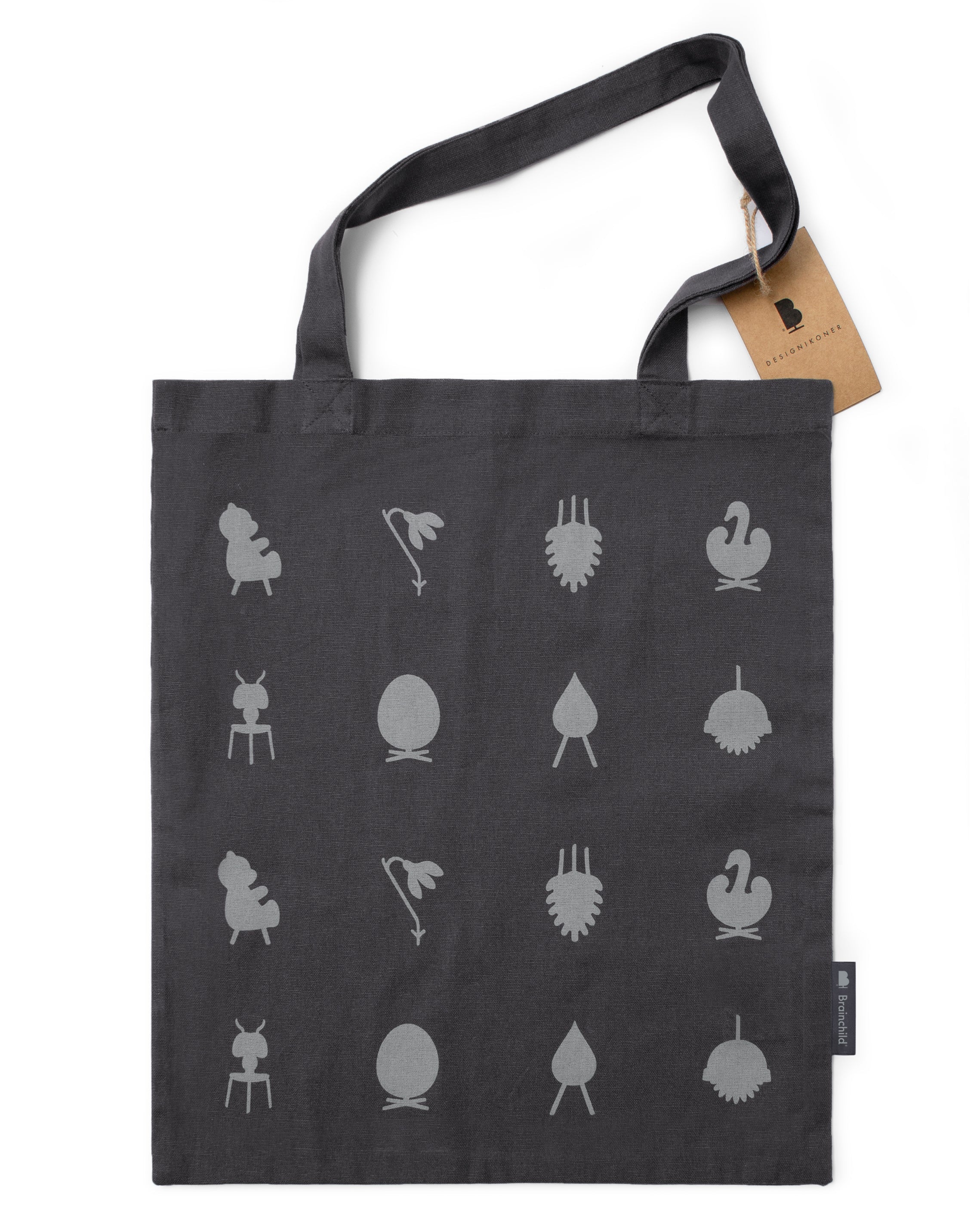 Brainchild Design Icons Carrying Bag, Dark Grey