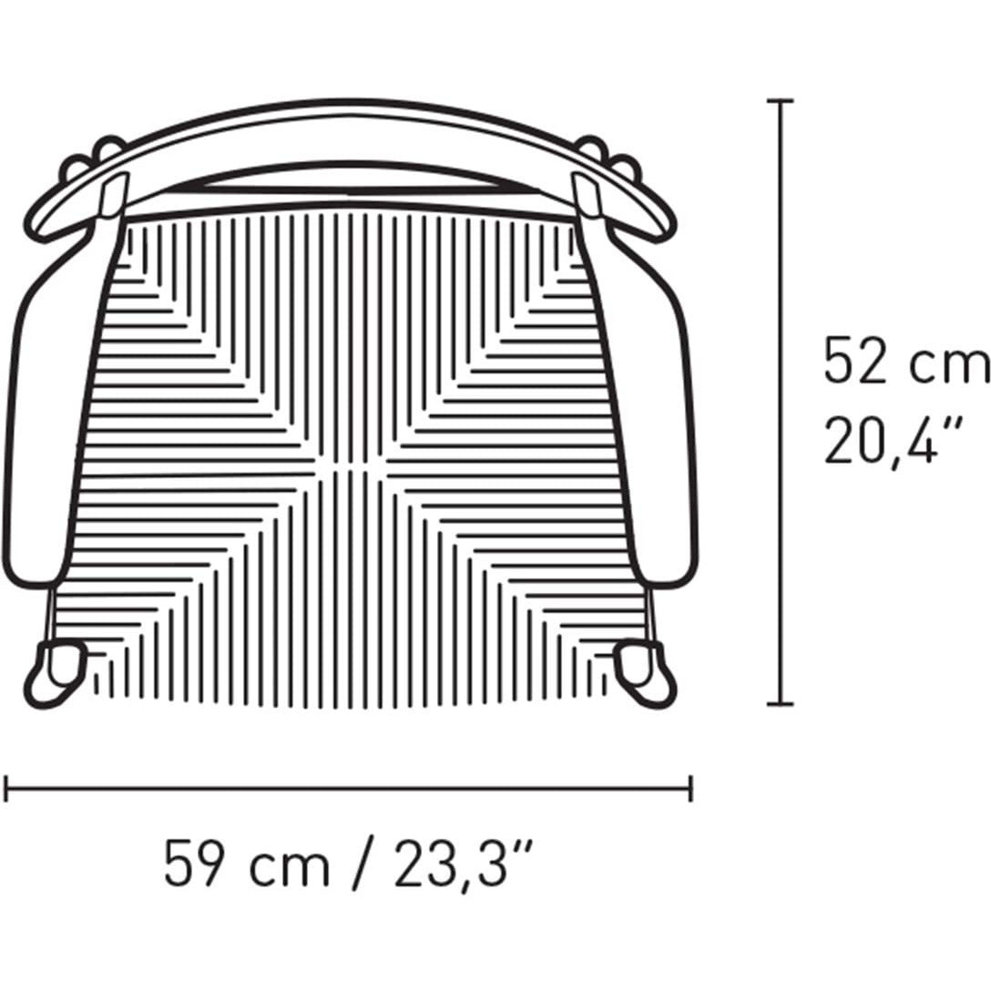 Carl Hansen Ch26 Chair, Oiled/Black Paper Cord Oak