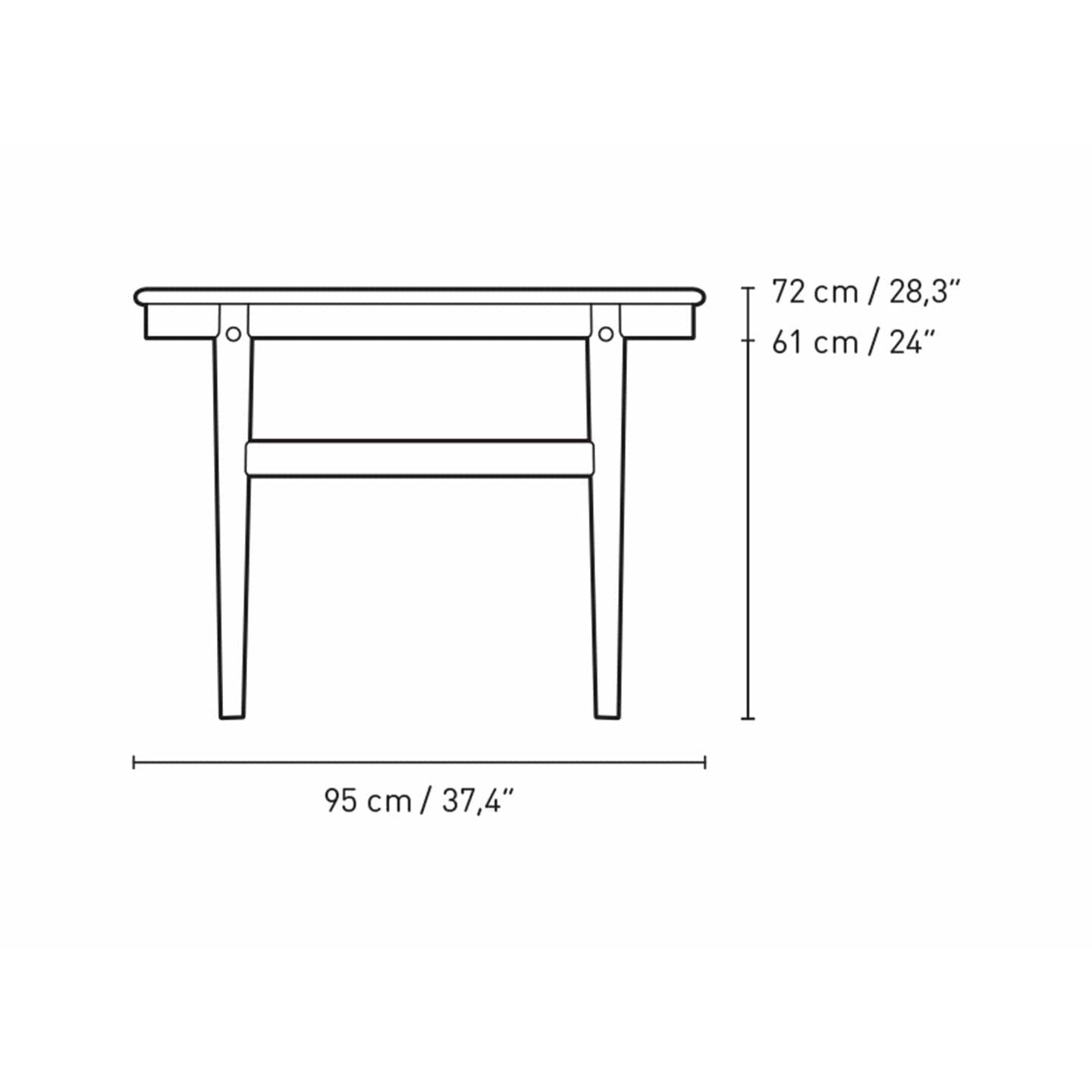 Carl Hansen Ch327 Dining Table Oak Smoke Colored Oil, 248x95 Cm