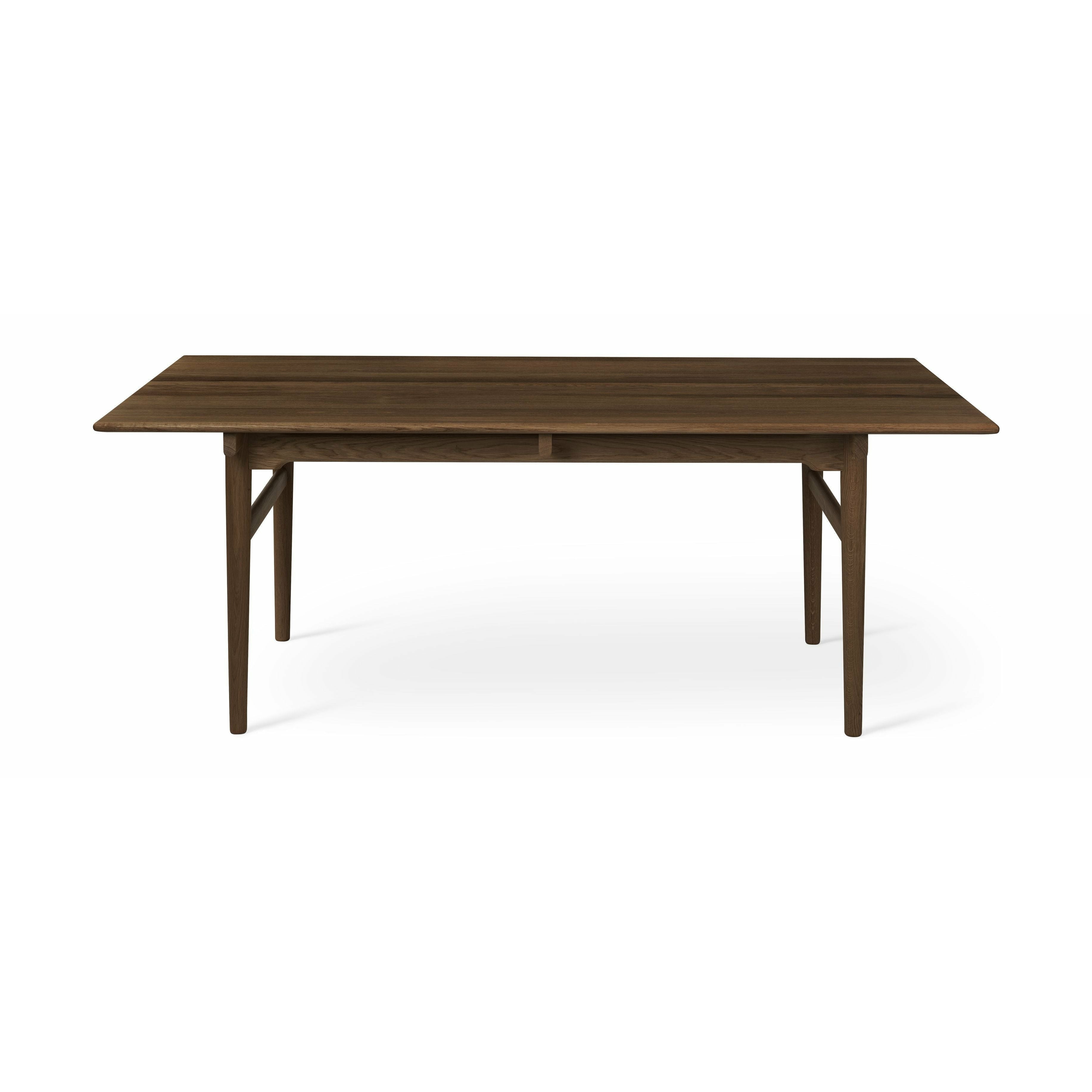 Carl Hansen Ch327 Dining Table Oak Smoke Colored Oil, 248x95 Cm