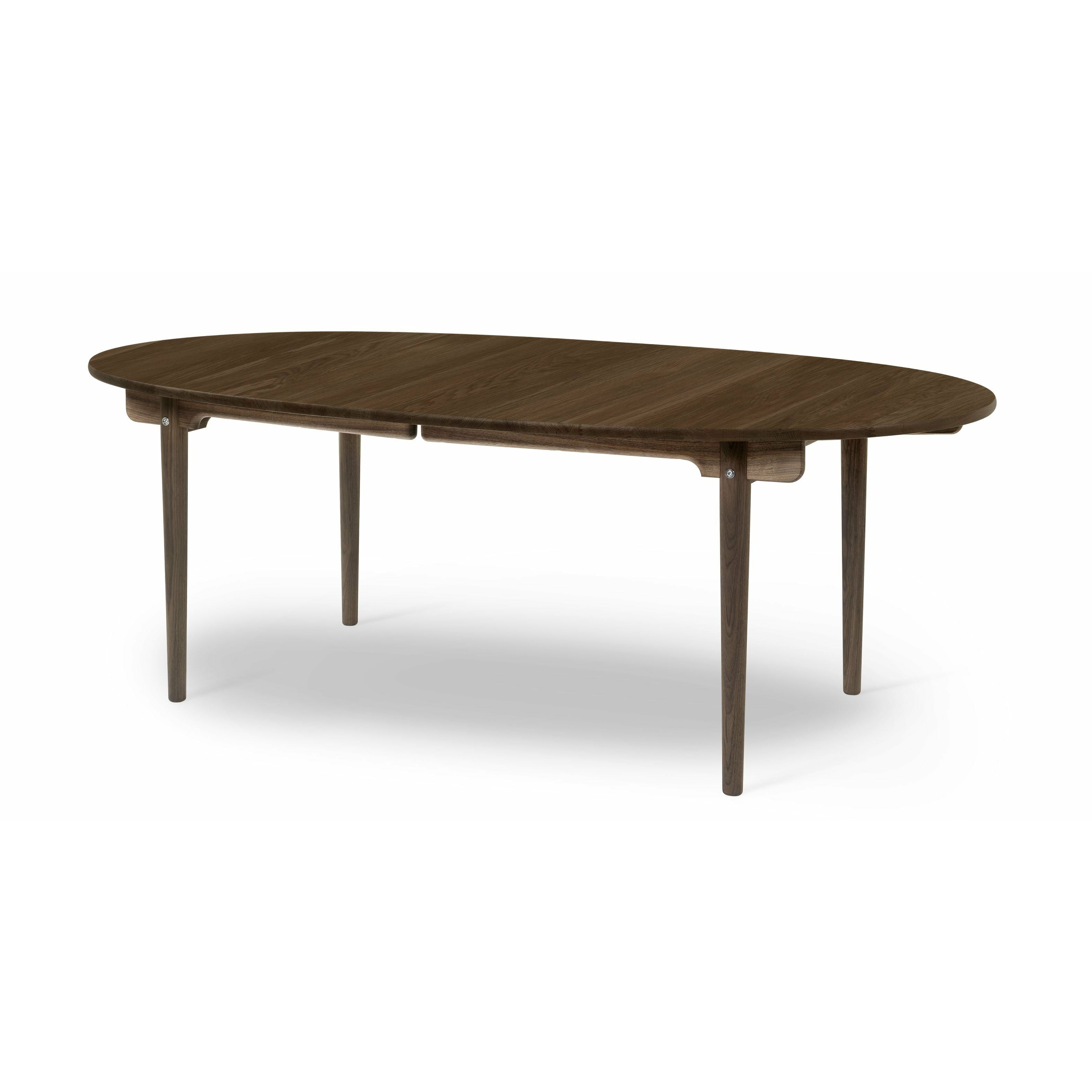 Carl Hansen Ch338 Dining Table Designed For 2 Pull Out Plates, Oak Smoke Colored Oil