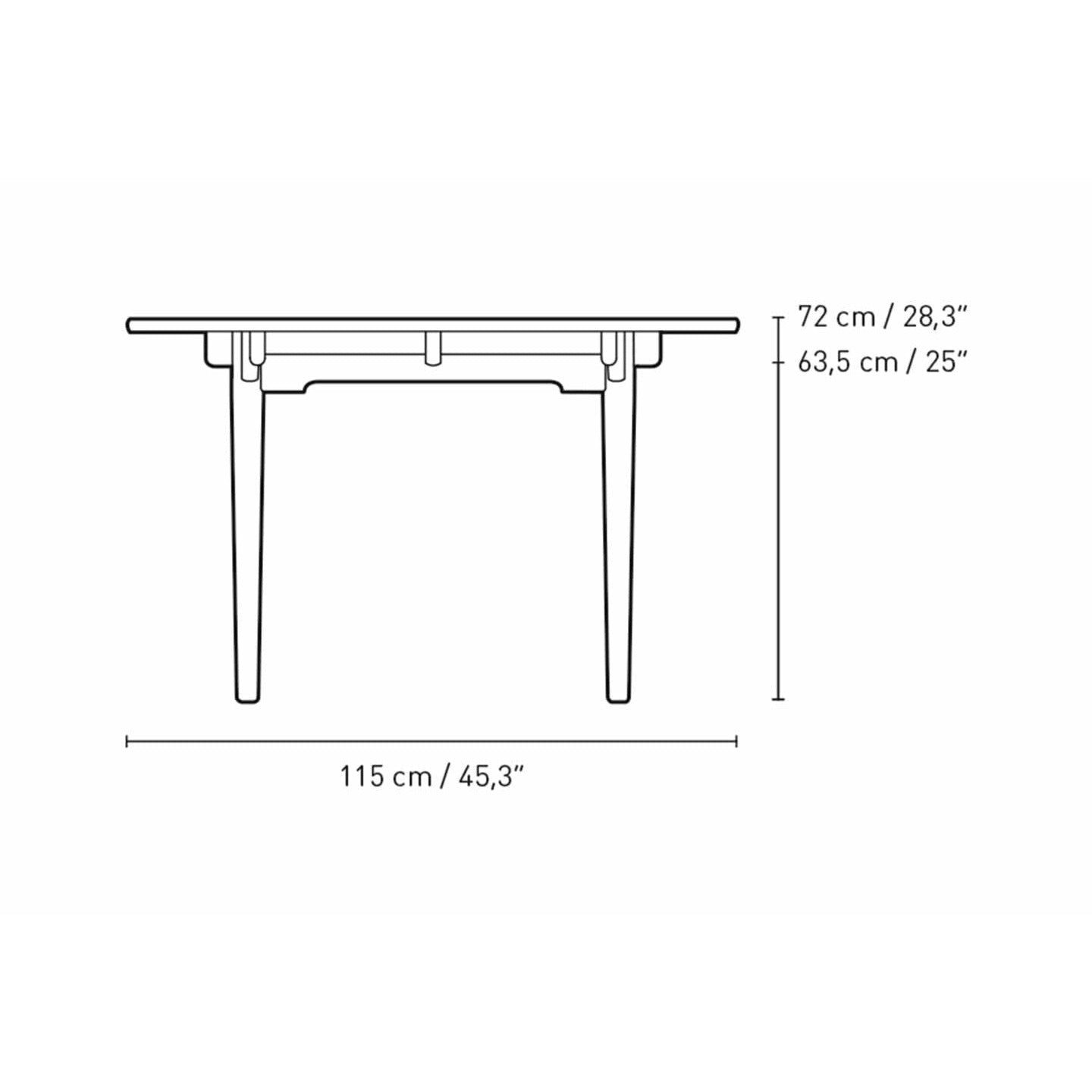 Carl Hansen Ch338 Dining Table Designed For 2 Pull Out Plates, Oak Smoke Colored Oil