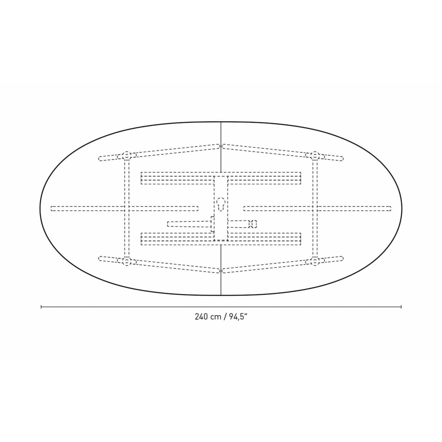 Carl Hansen Ch339 Dining Table Designed For 2 Pull Out Plates, Oak Oiled