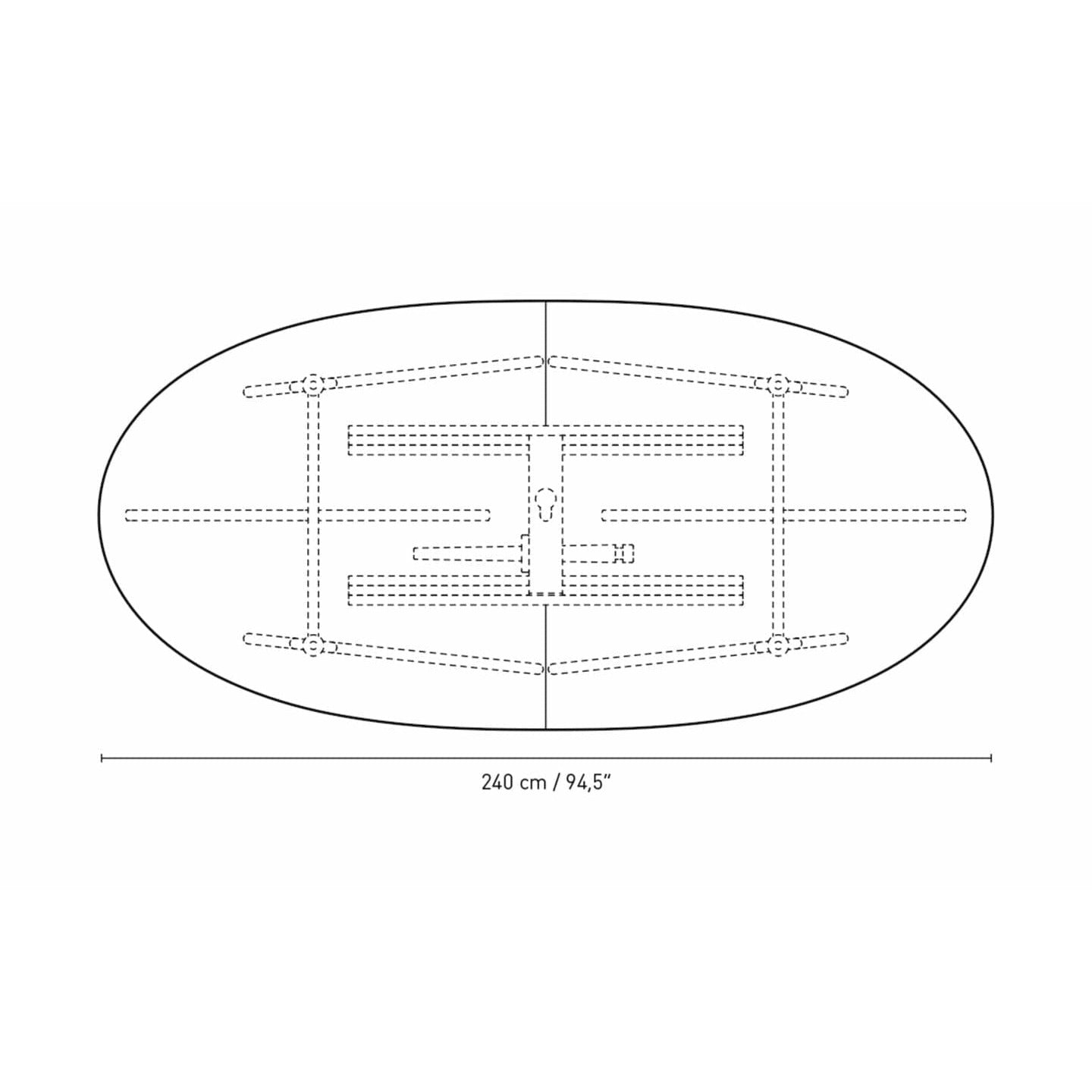 Carl Hansen Ch339 Dining Table Designed For 2 Pull Out Plates, Oak Smoke Colored Oil