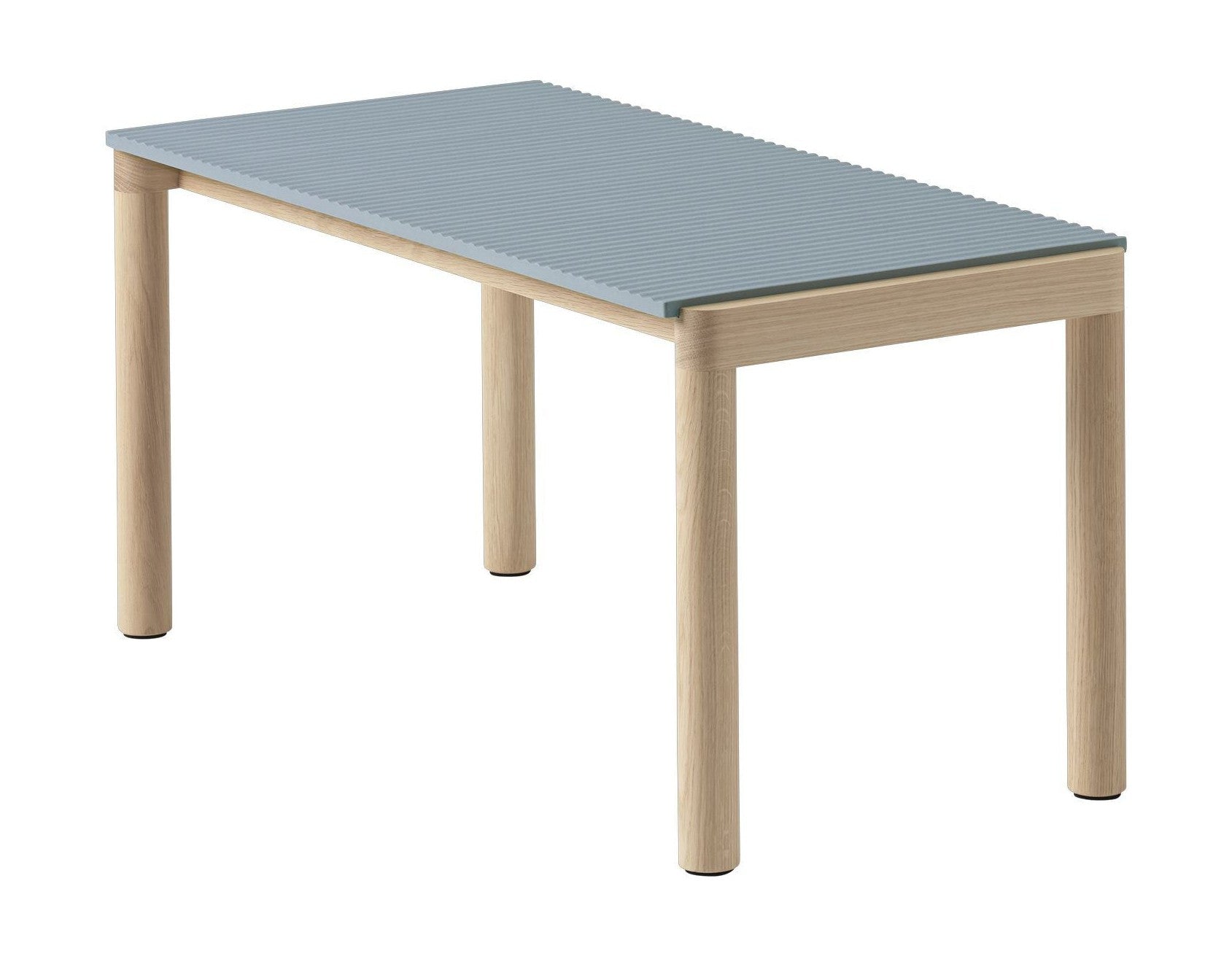 Muuto Couple Coffee Table 1 Wavy Light Blue/Oak, 40 X 84 X 40 Cm