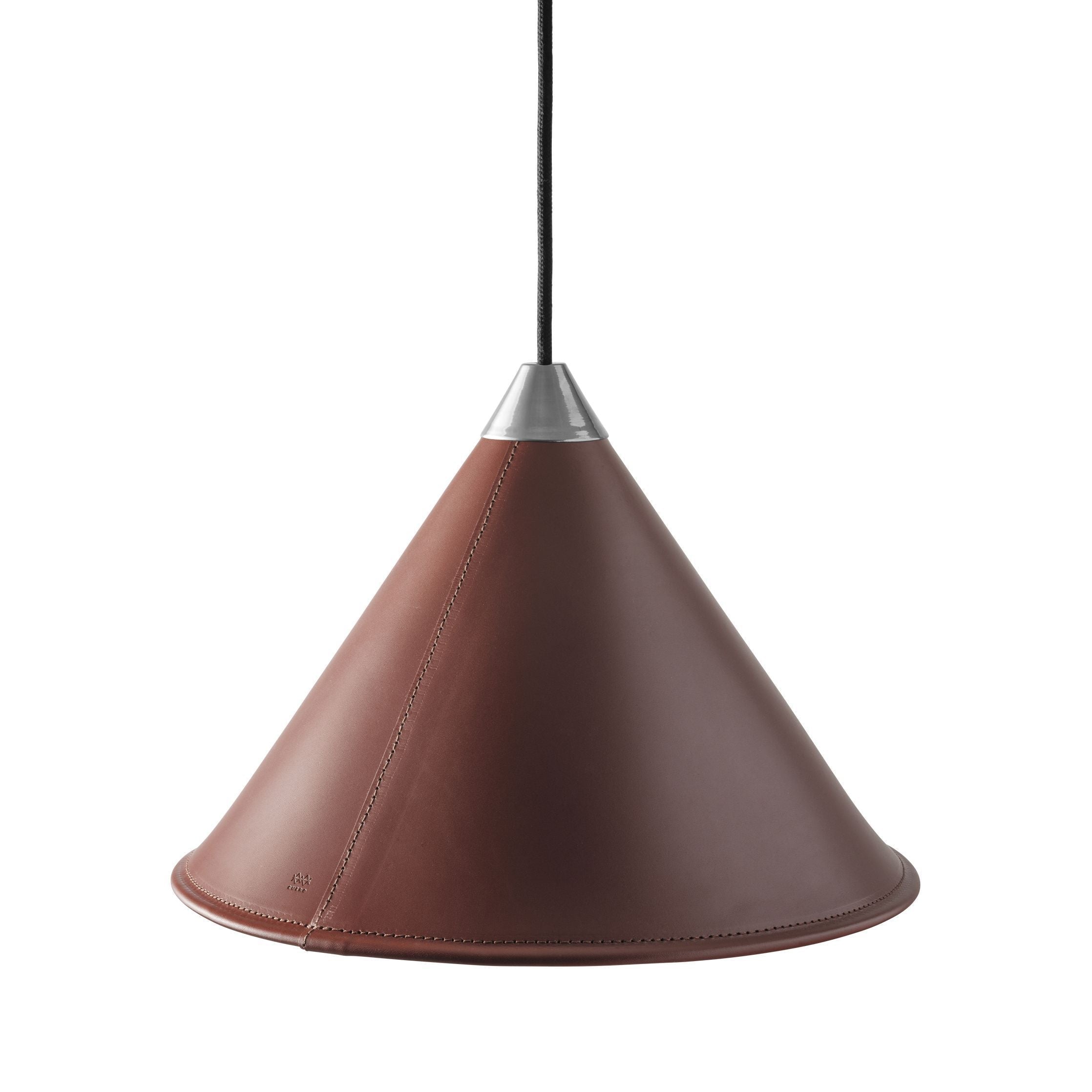 Cuero Namibia Pendant ø 25 Cm, Oak Brown/Chrome With Black Cable