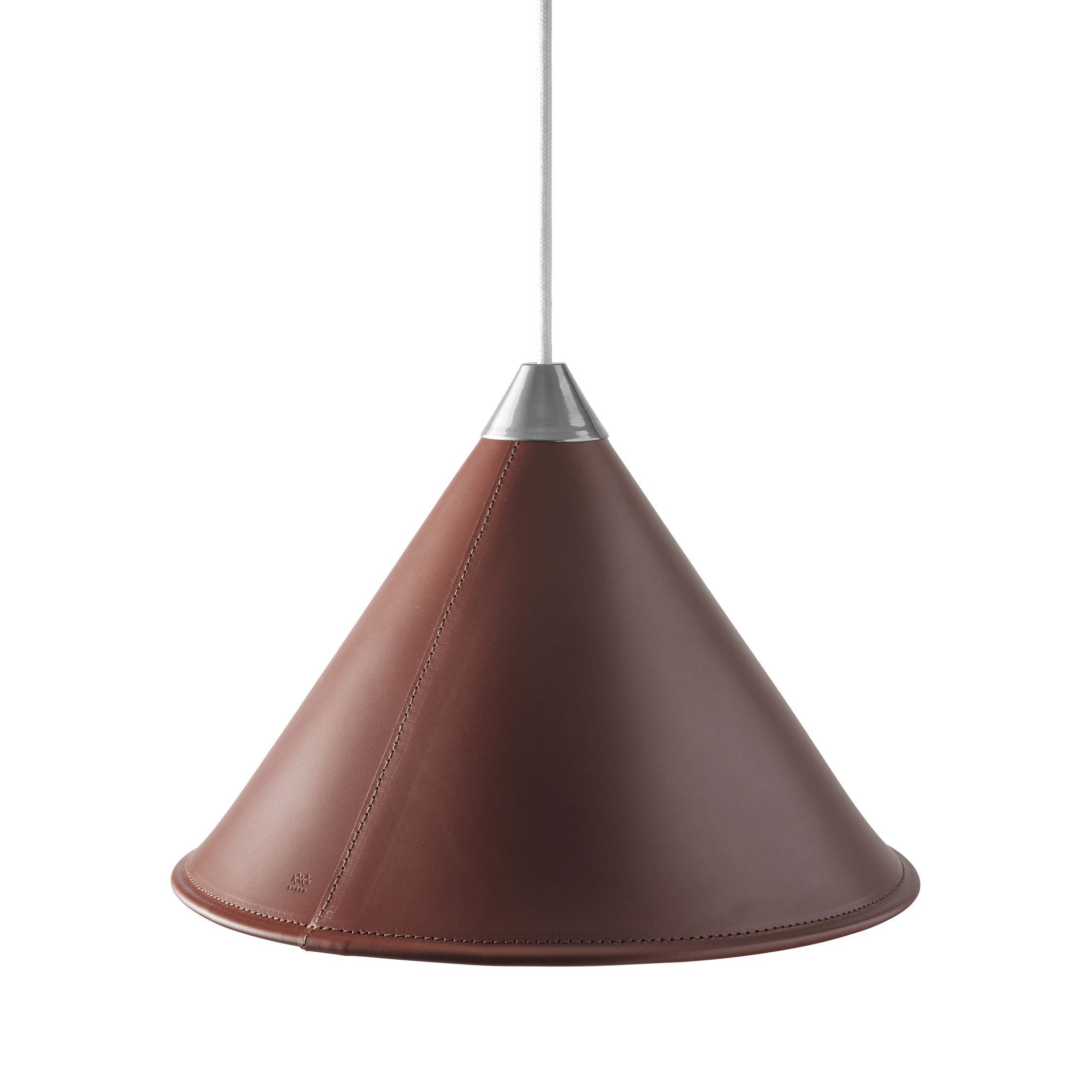 Cuero Namibia Pendant ø 25 Cm, Oak Brown/Chrome With White Cable