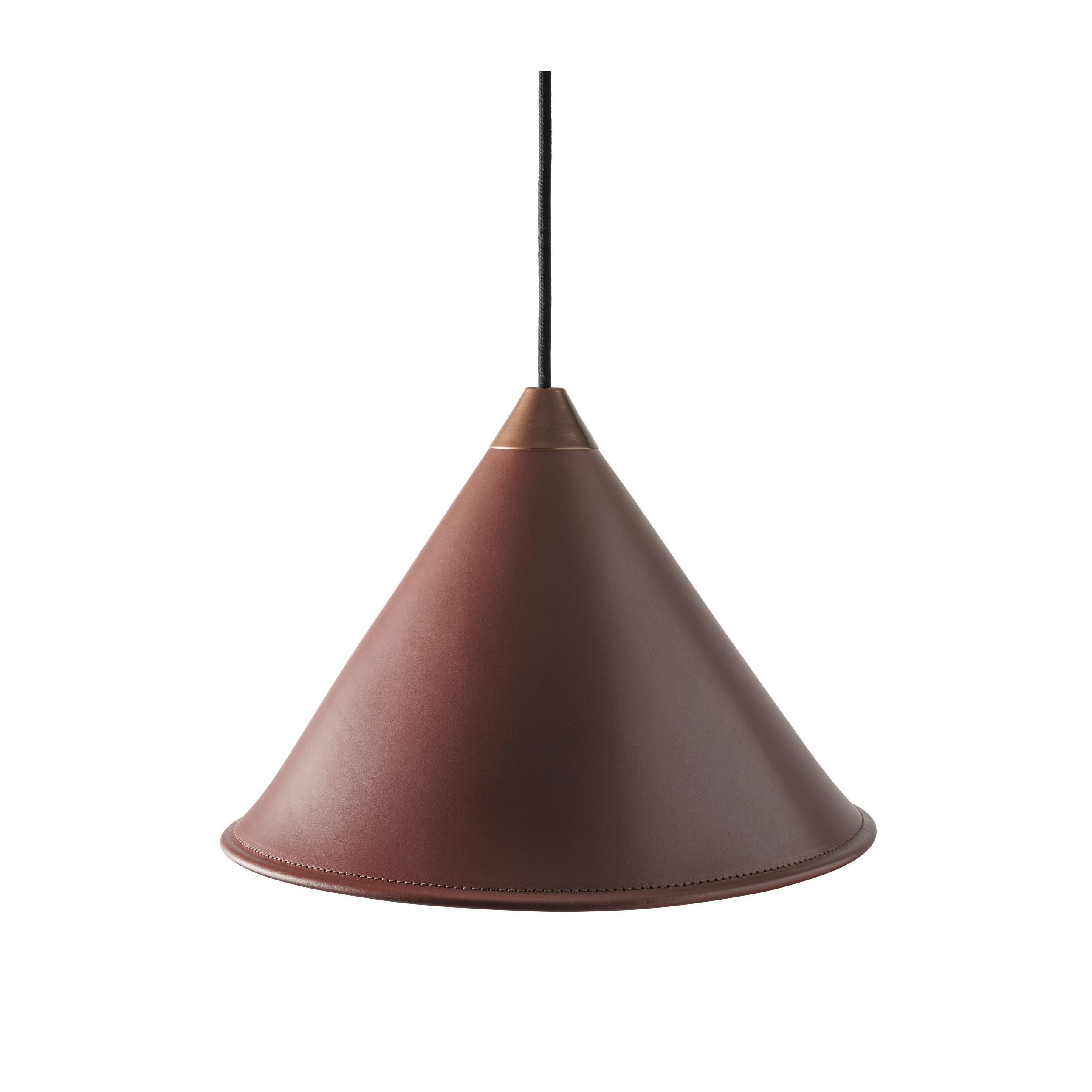 Cuero Namibia Pendant ø 25 Cm, Oak Brown/Copper With Black Cable