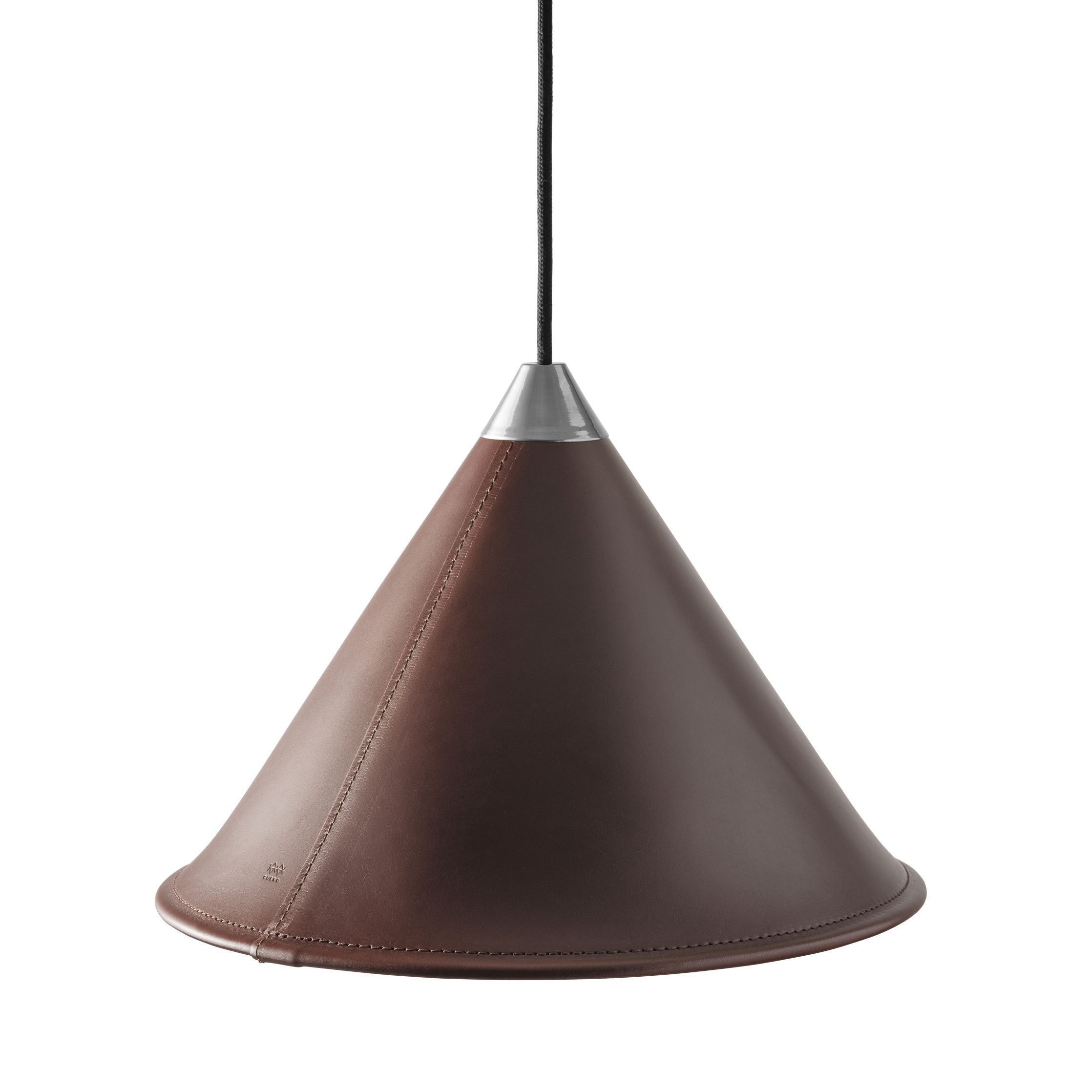 Cuero Namibia Pendant ø 25 Cm, Chocolate/Chrome With Black Cable