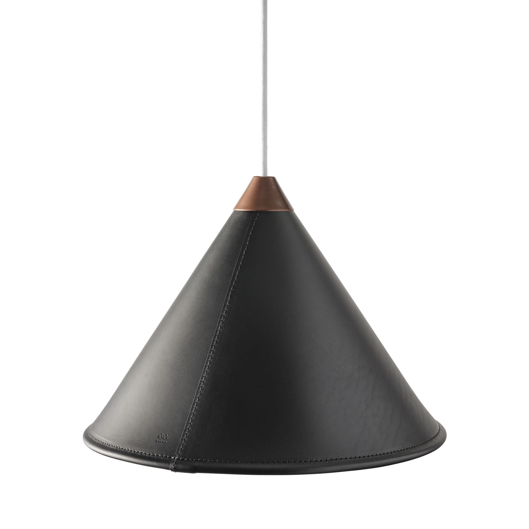 Cuero Namibia Pendant ø 25 Cm, Black/Copper With White Cable