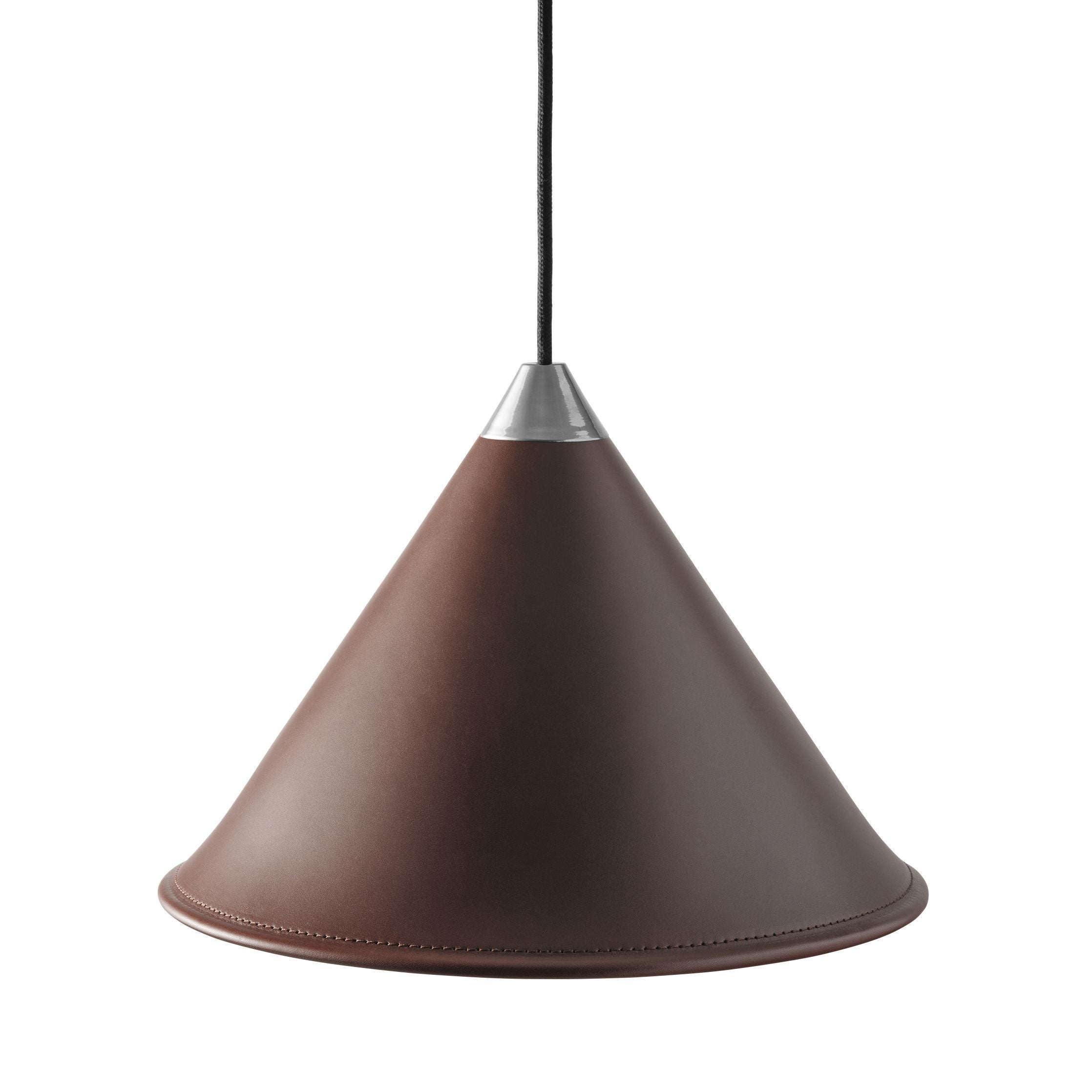 Cuero Namibia Pendant ø 35 Cm, Chocolate/Chrome With Black Cable