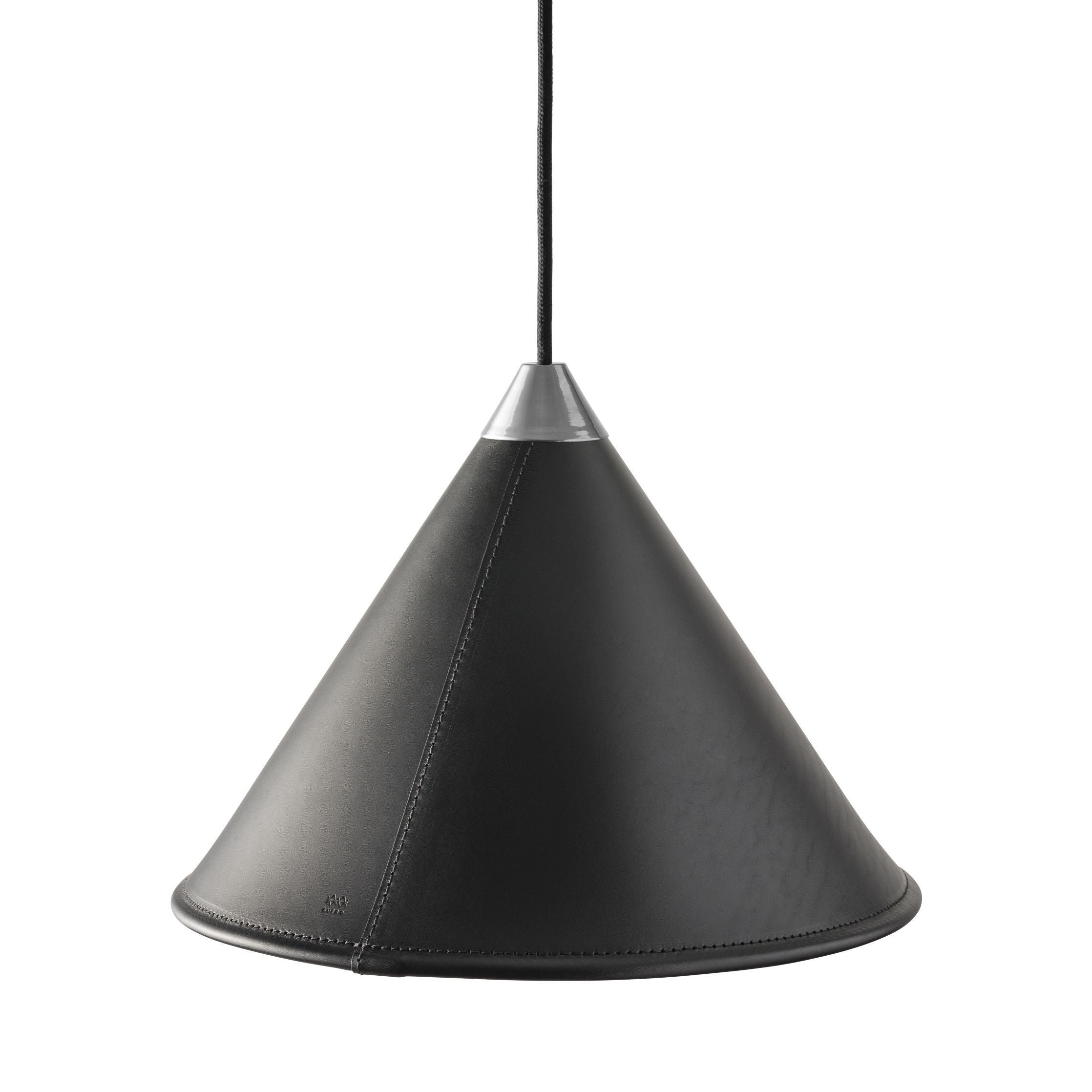 Cuero Namibia Pendant ø 35 Cm, Black/Chrome With Black Cable