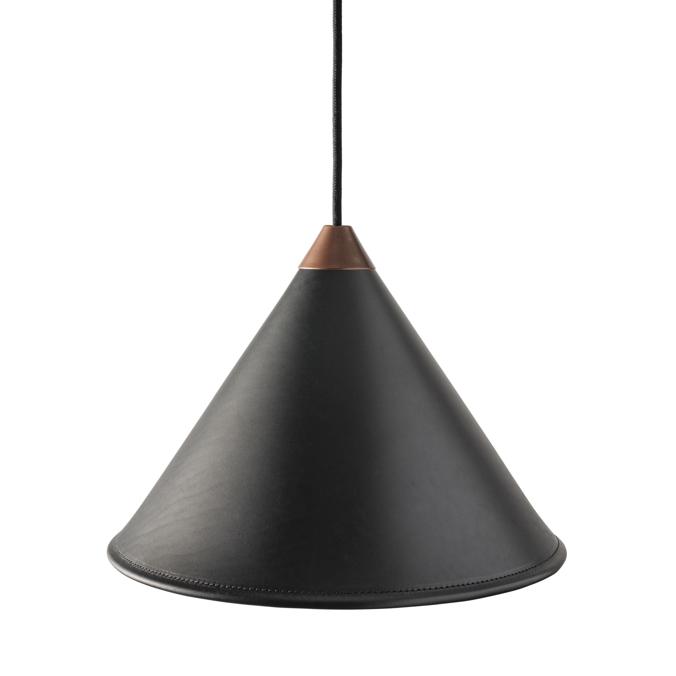 Cuero Namibia Pendant ø 35 Cm, Black/Copper With Black Cable