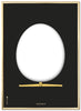 Brainchild The Egg Design Sketch Poster Frame Made Of Brass Colored Metal 30x40 Cm, Black Background