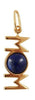 Design Letters Great Mom Pendant 18k Gold Plated, Lapis Lazuli Blue