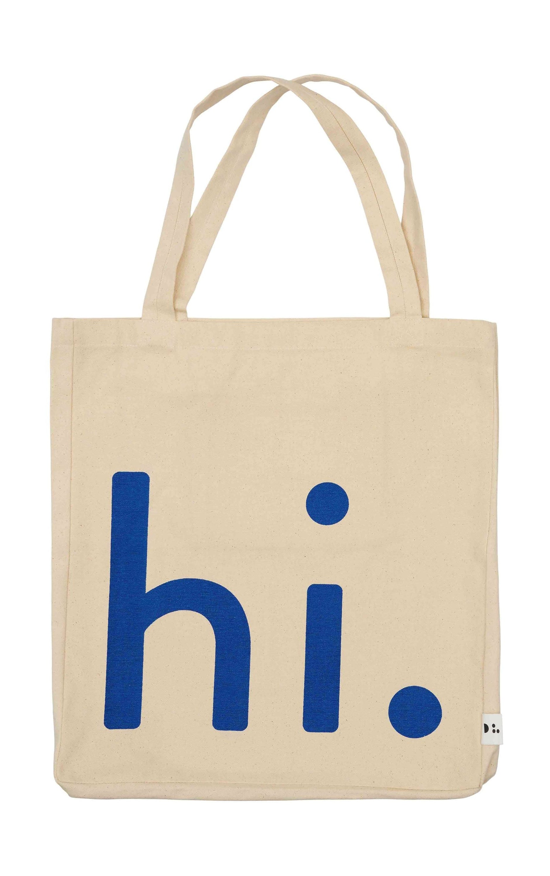 Design Letters Hi Travel Bag, Natural/Cobalt Blue