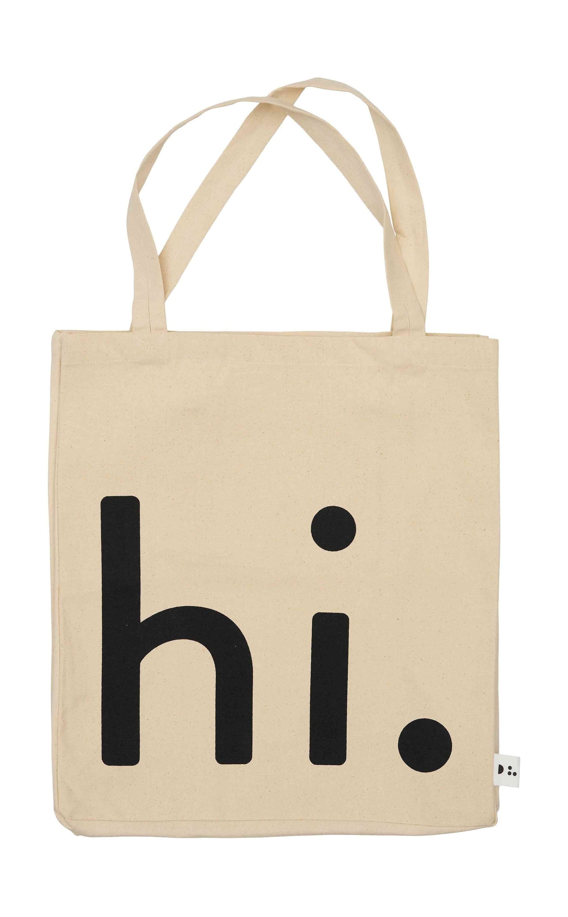 Design Letters Hi Travel Bag, Natural/Black