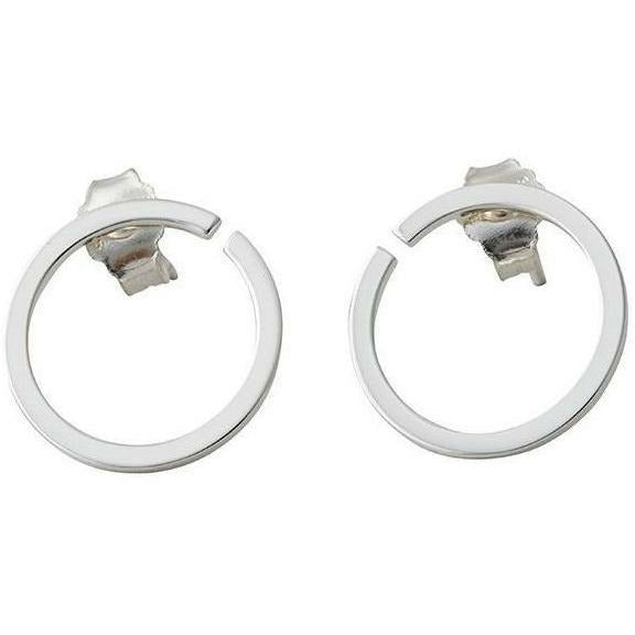 Design Letters Hoops Earrings ø 16 Mm, Silver