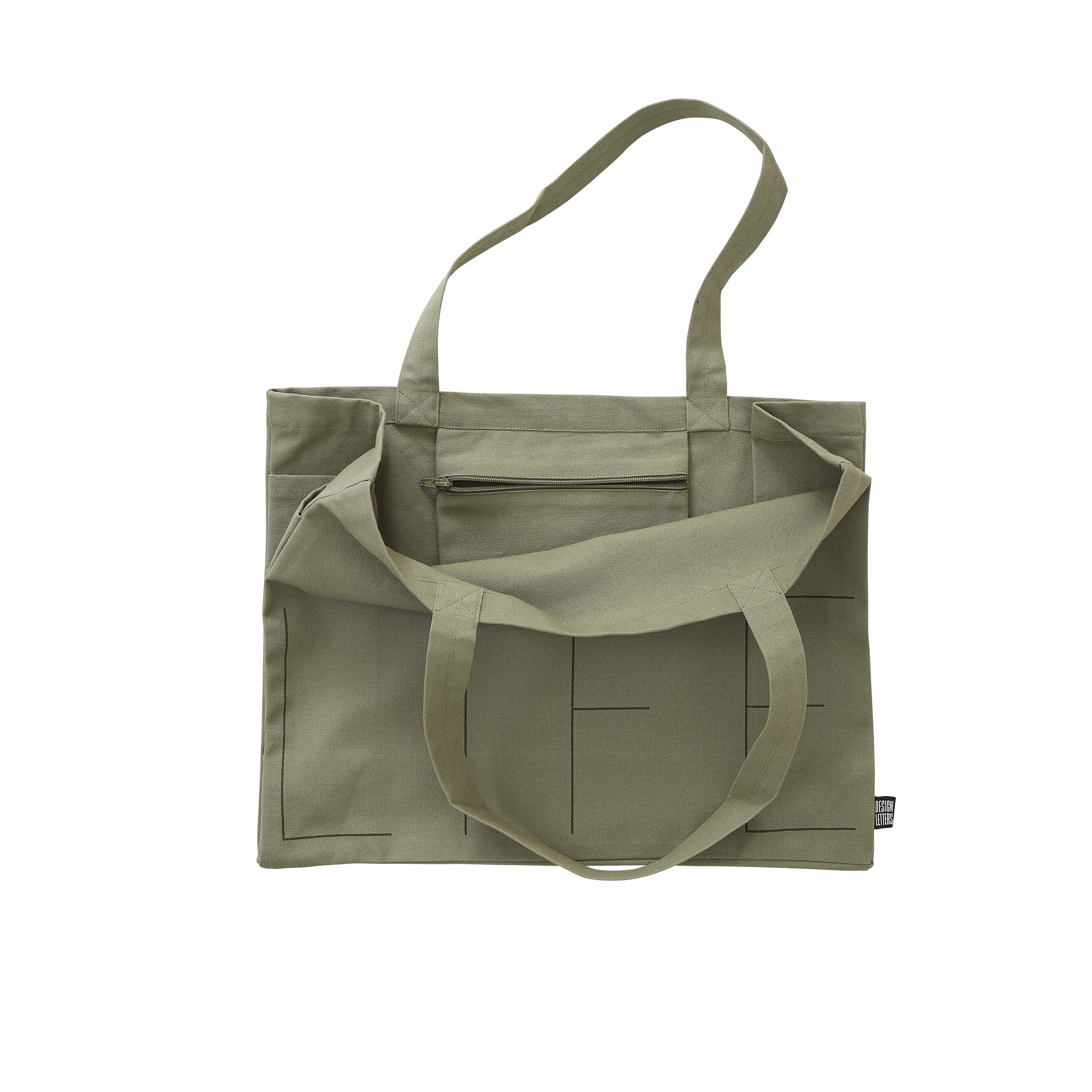 Design Letters Life Carrying Bag, Olive Green