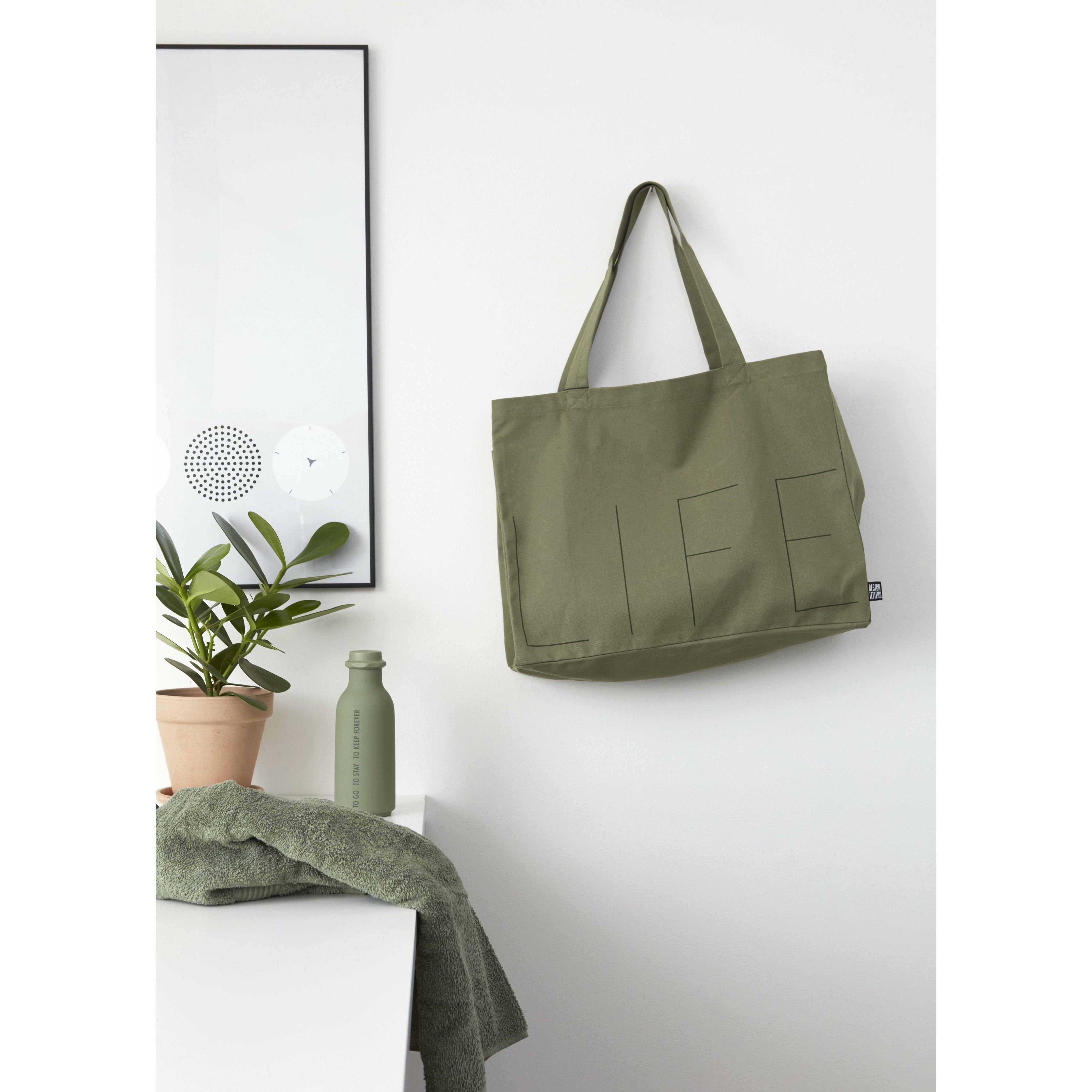 Design Letters Life Carrying Bag, Olive Green