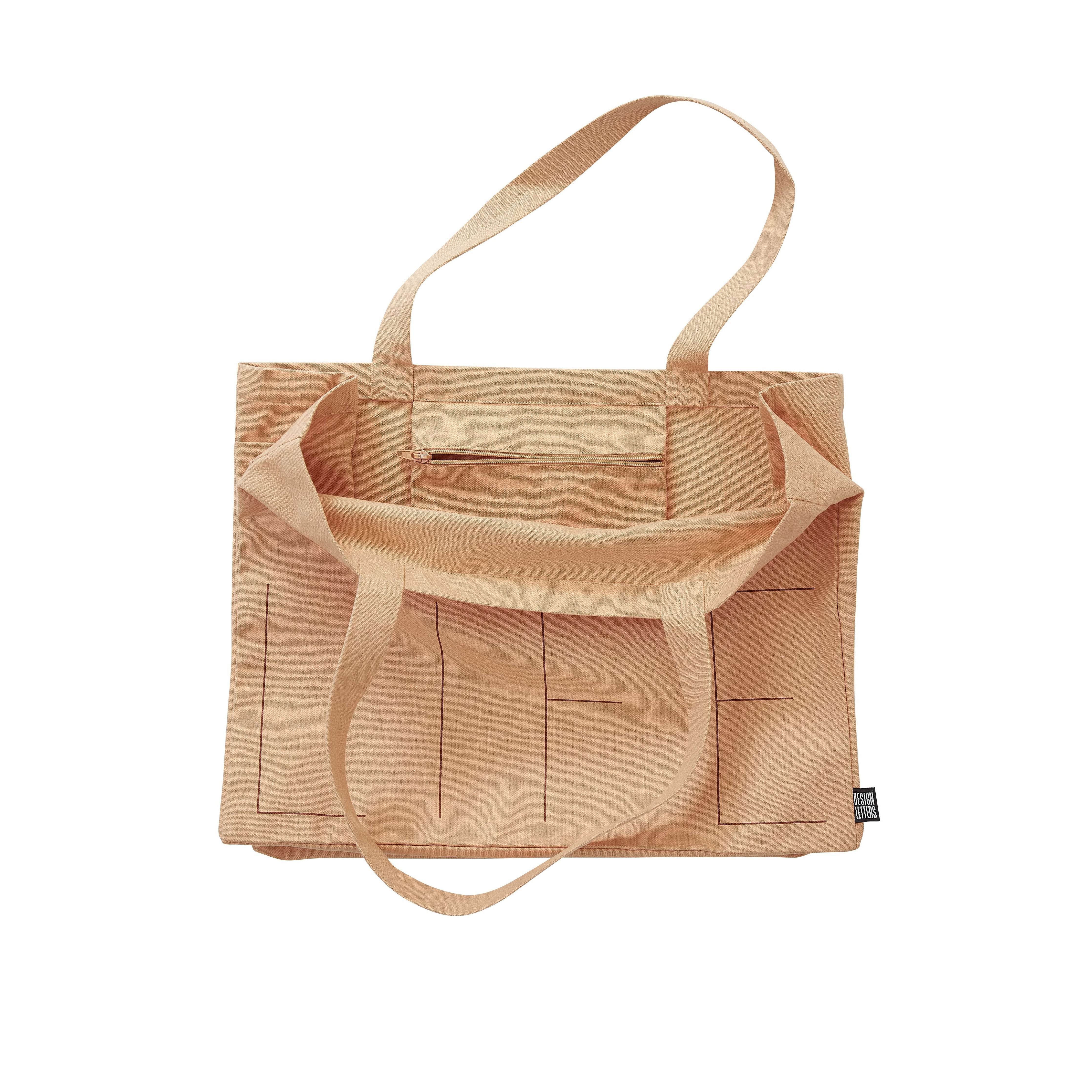 Design Letters Life Carrying Bag, Peach