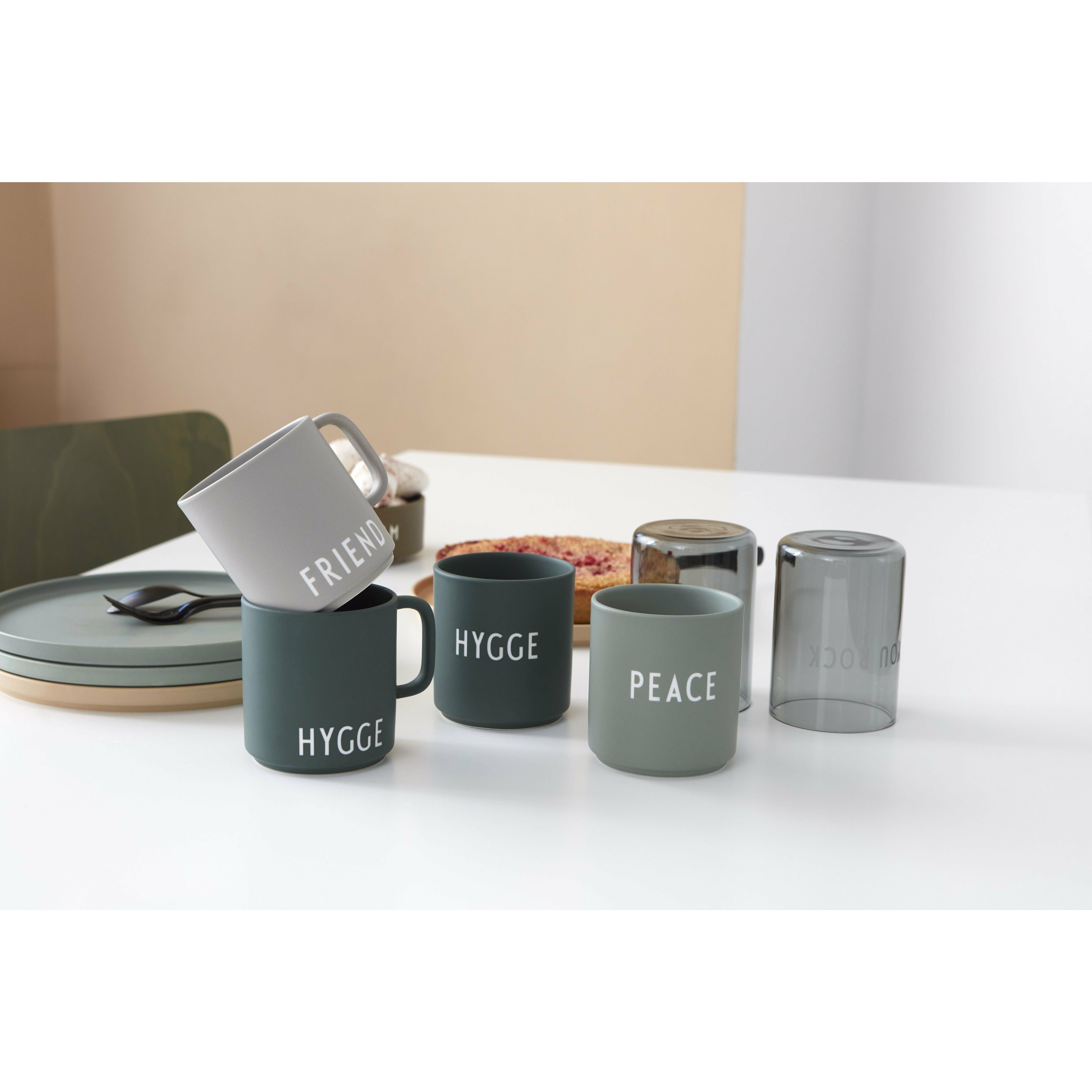 Design Letters Favourite Mug With Hade Friend, Gray