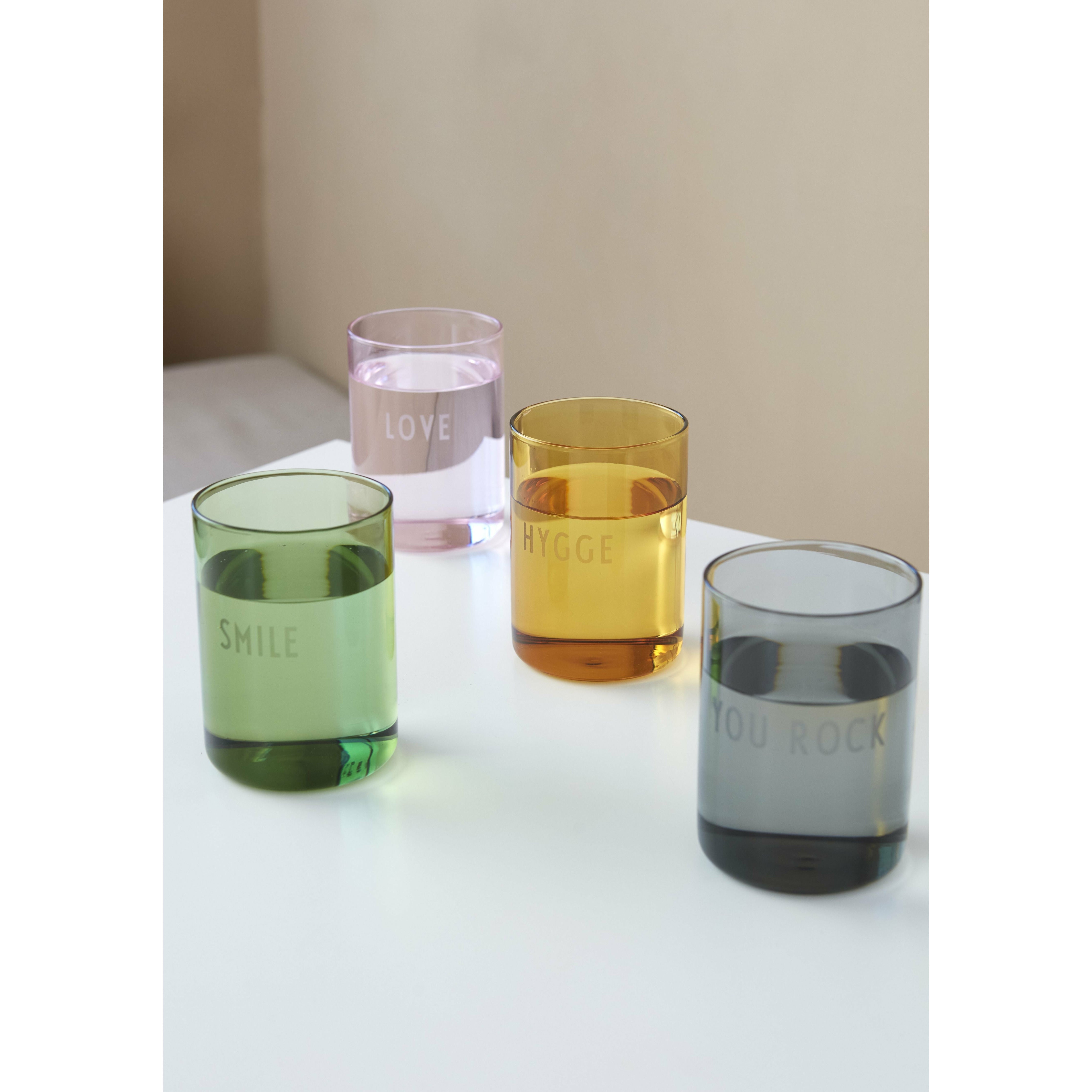 Design Letter's Favorite Drinking Glass Love, Rose