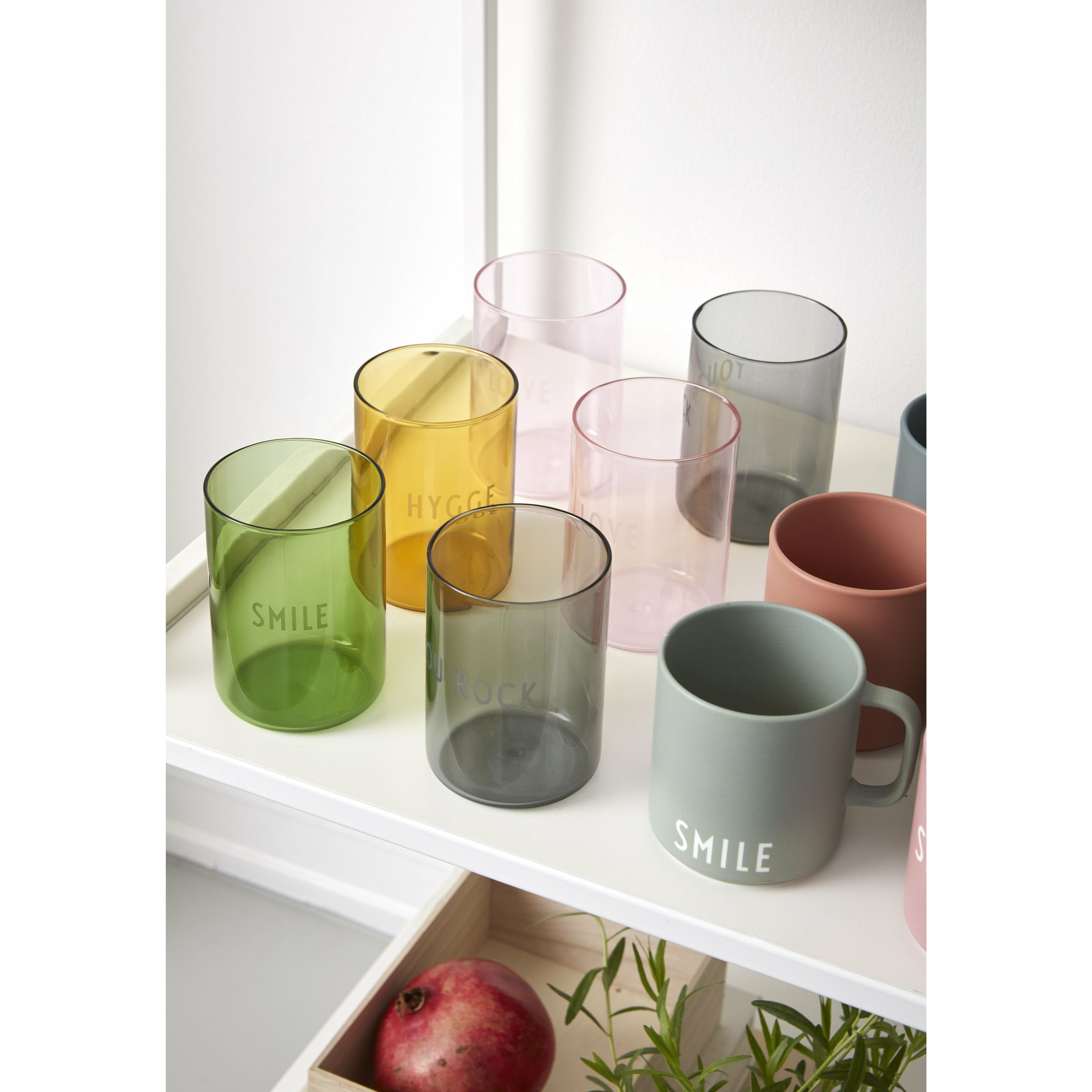 Design Letter's Favorite Drinking Glass Love, Rose