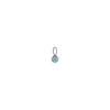 Design Letters Stone Drop Pendant 5 Mm 925 Sterling Silver, Aquamarine Blue