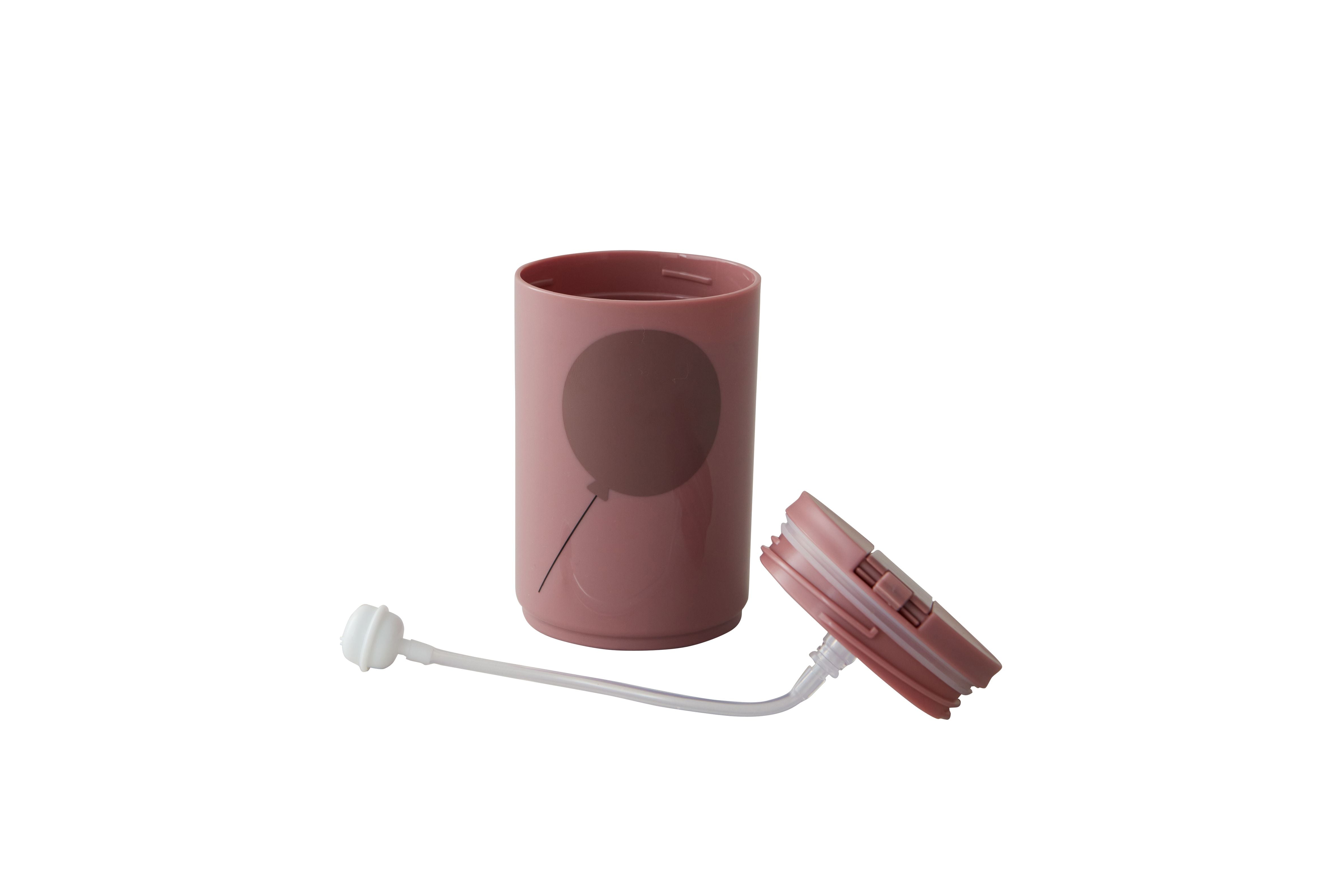 Design Letters Travel Straw Mug 330 Ml, Ash Rose