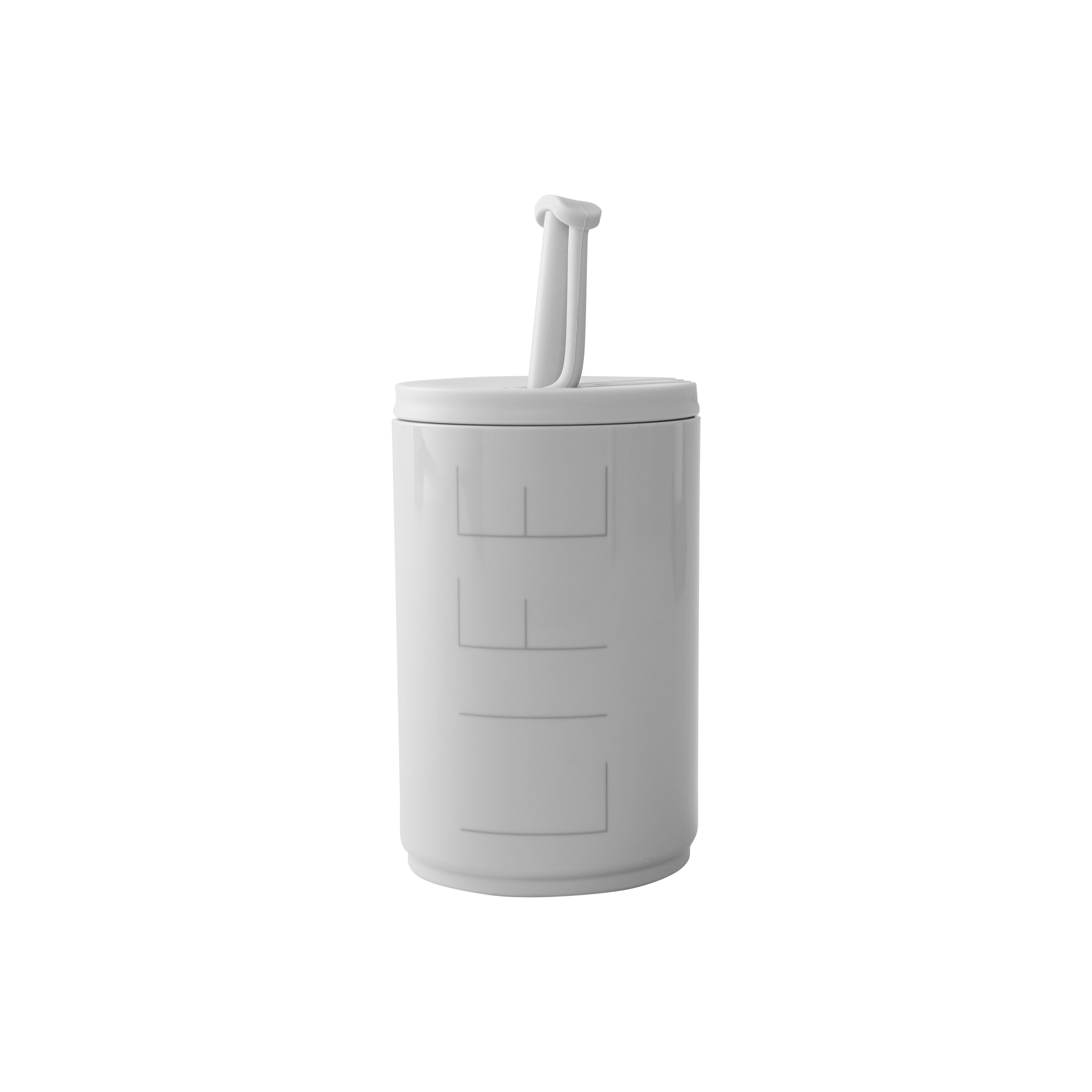 Design Letters Travel Straw Mug 330 Ml, Light Gray