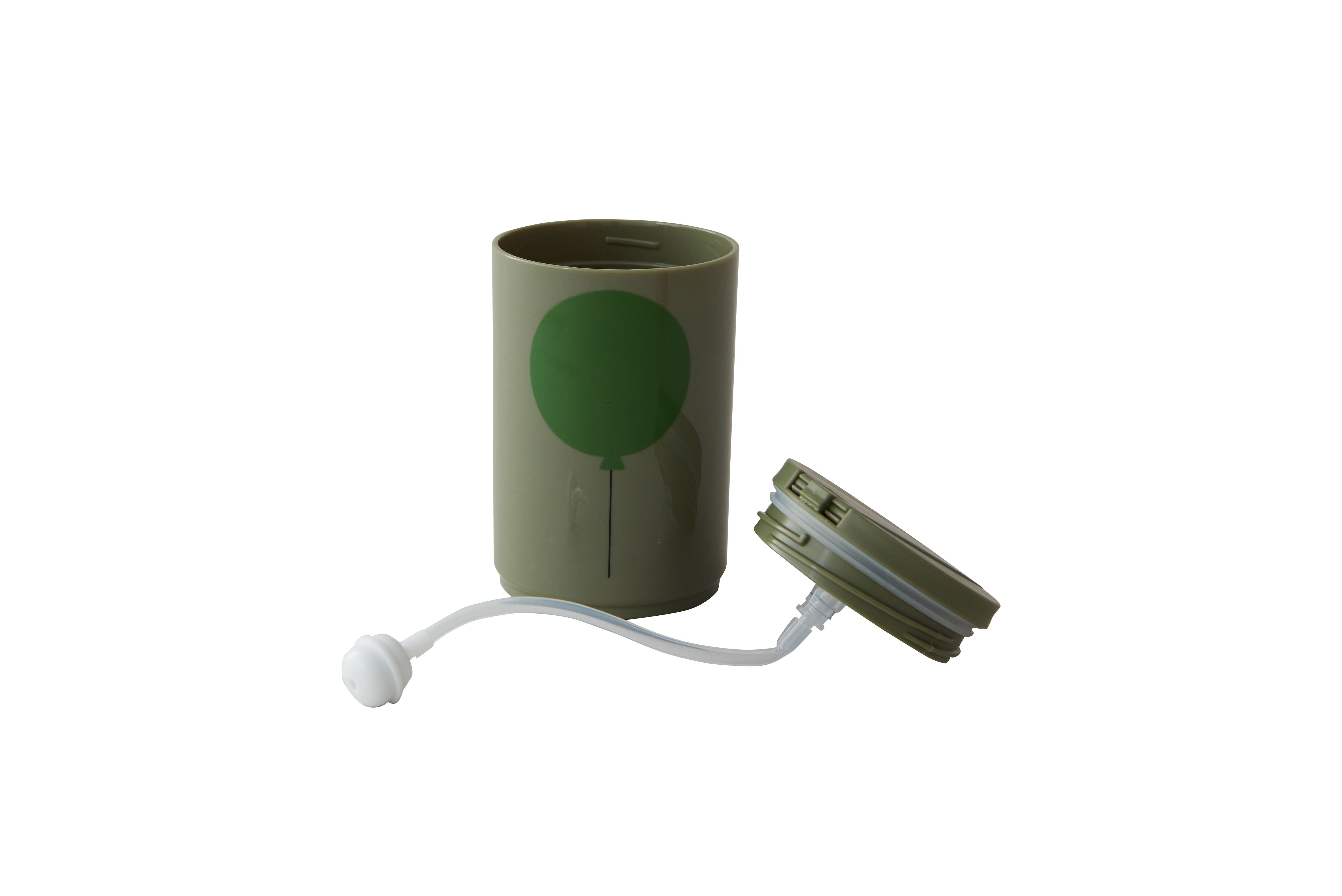 Design Letters Travel Straw Mug 330 Ml, Forest Green