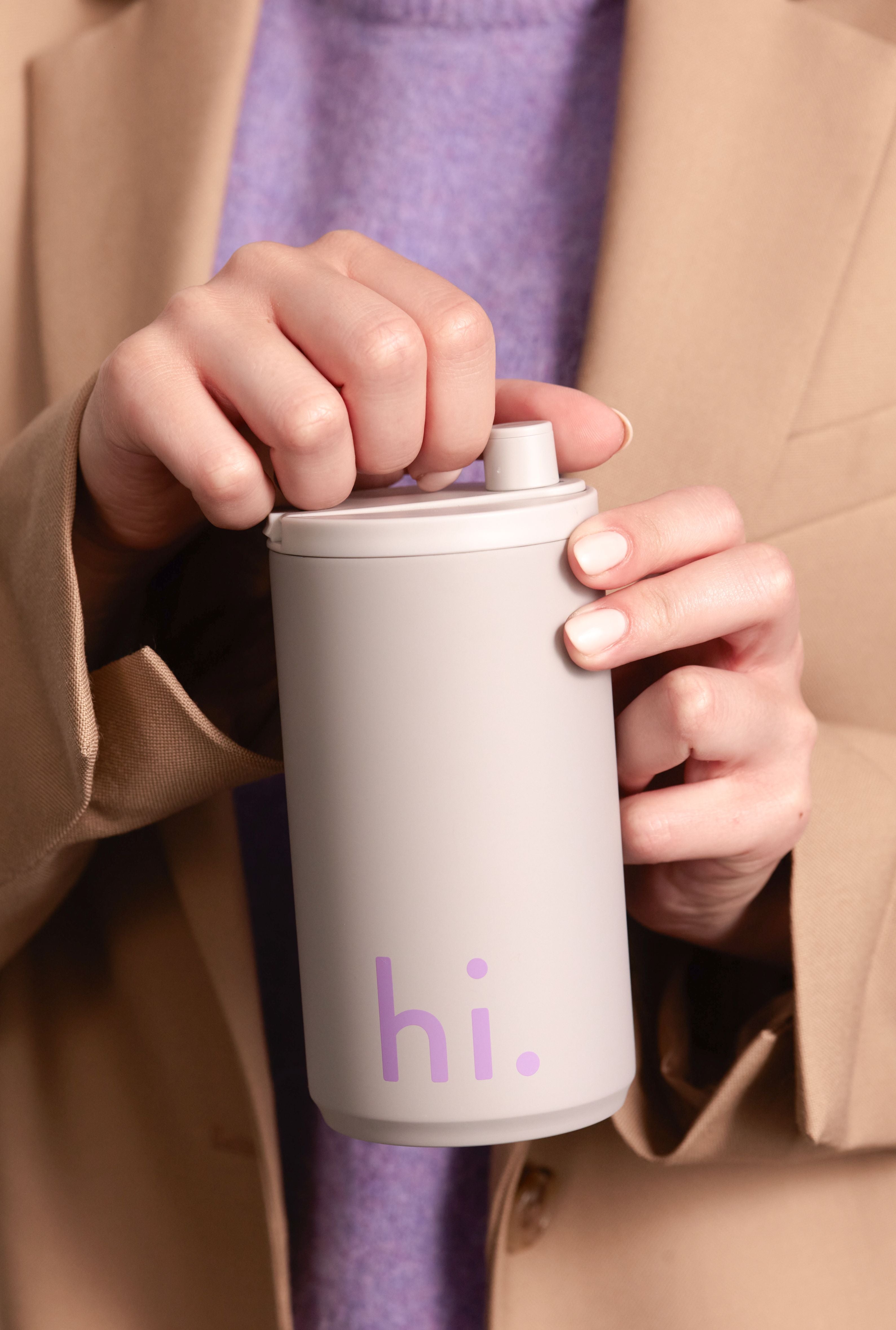 Design Letters Travel Mug 350ml, Cool Gray