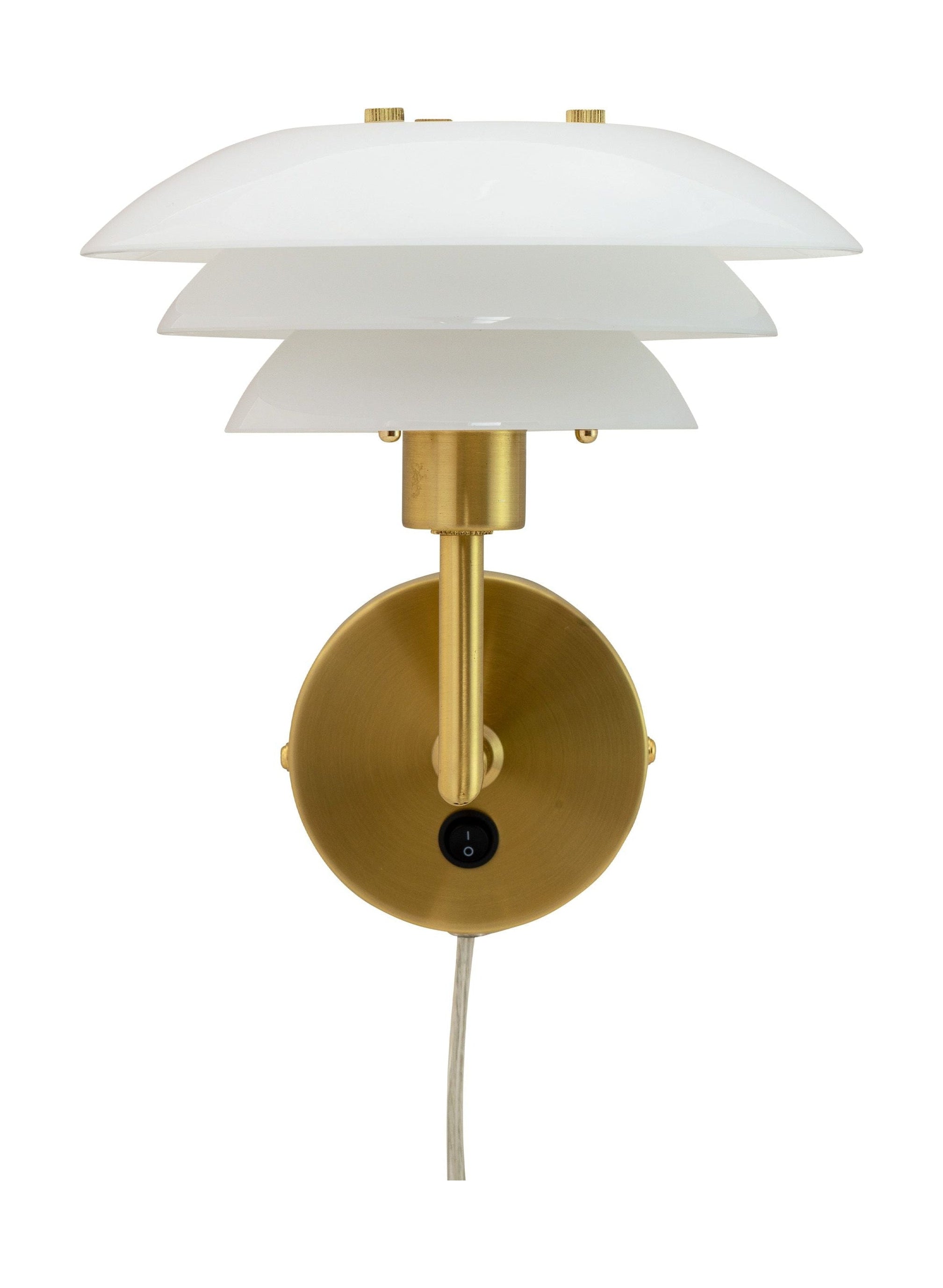 Dyberg Larsen Dl20 Wall Lamp, Brass/Opal