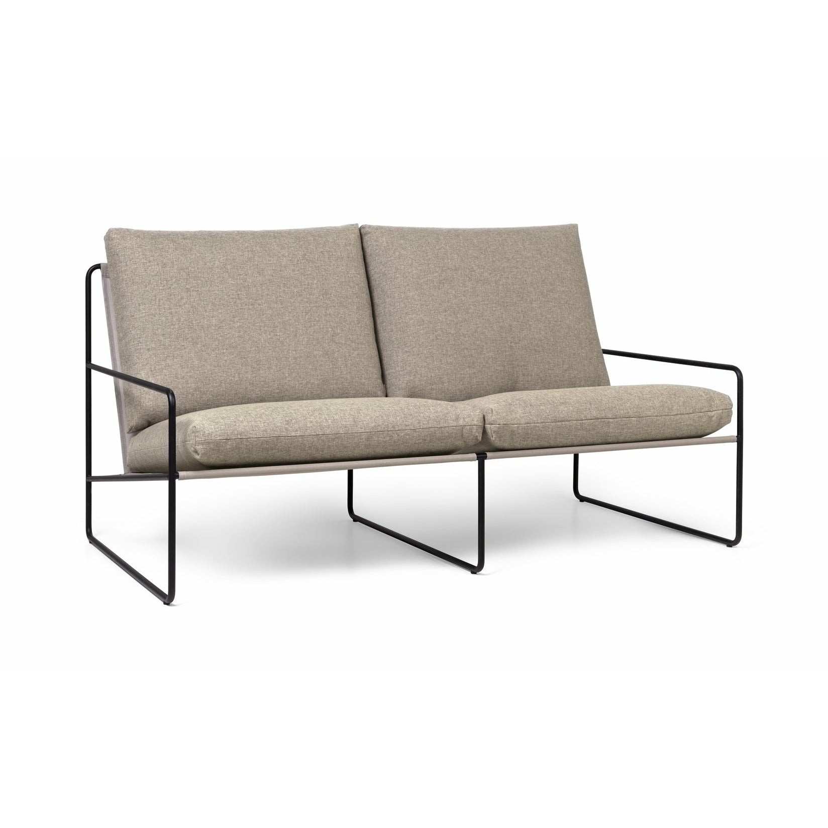 Ferm Living Desert 2 Seater Sofa, Black/Dark Sand