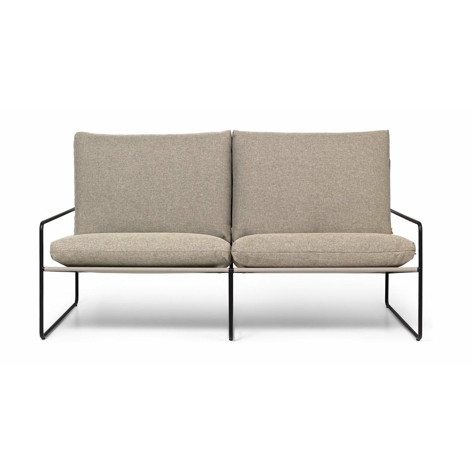 Ferm Living Desert 2 Seater Sofa, Black/Dark Sand