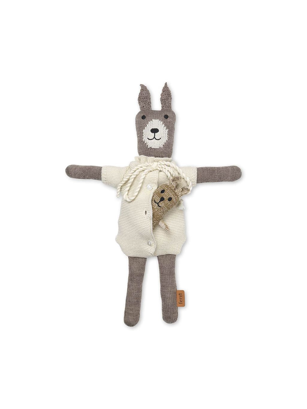 Ferm Living Lee Merino Rabbit Family, Sugar Kelp Melange/Off White