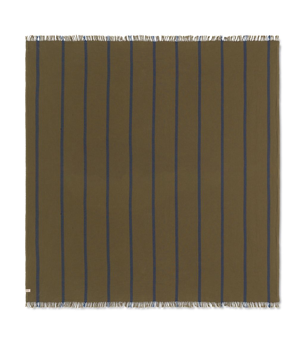 Ferm Living Yard Picnic Blanket, Olive/Light Blue