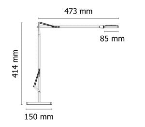 Flos Kelvin Edge Base Table Lamp, Titanium