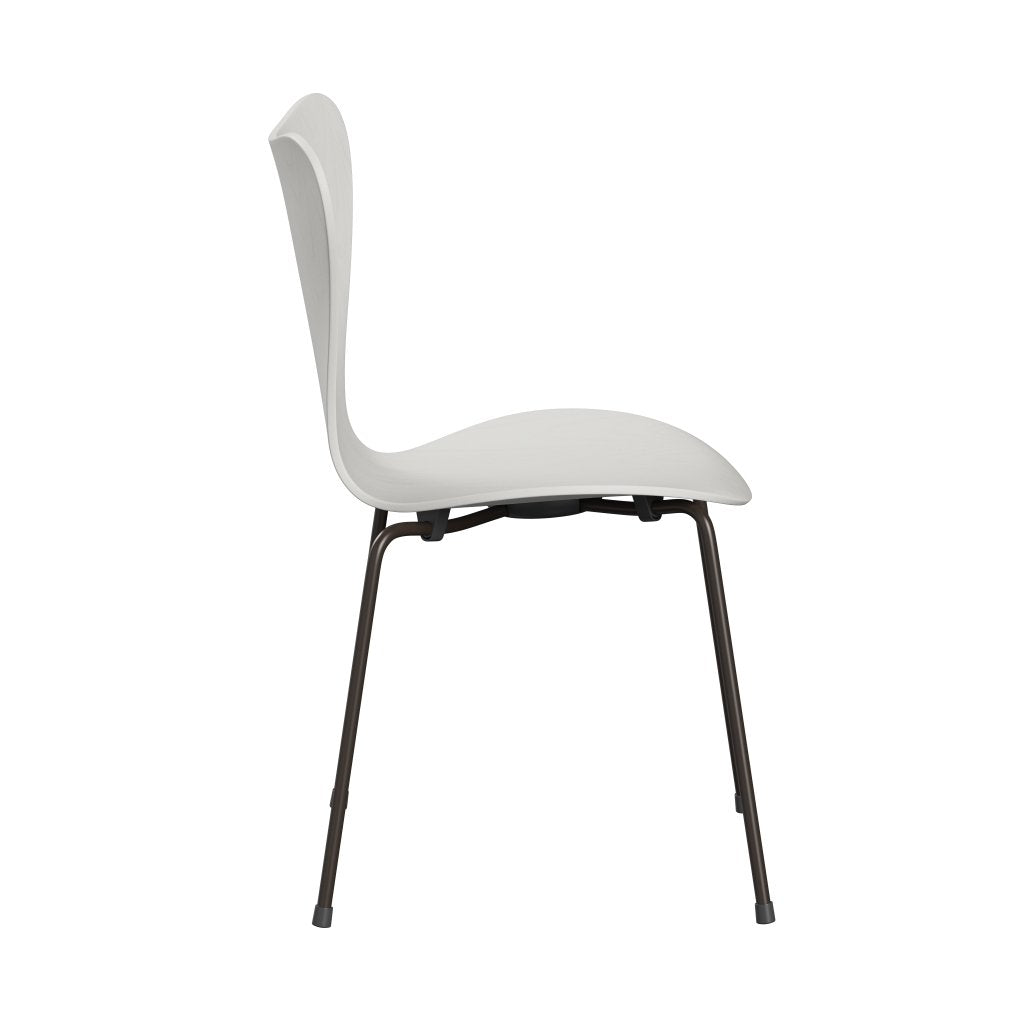 Fritz Hansen 3107 Chair Unupholstered, Brown Bronze/Dyed Ash White