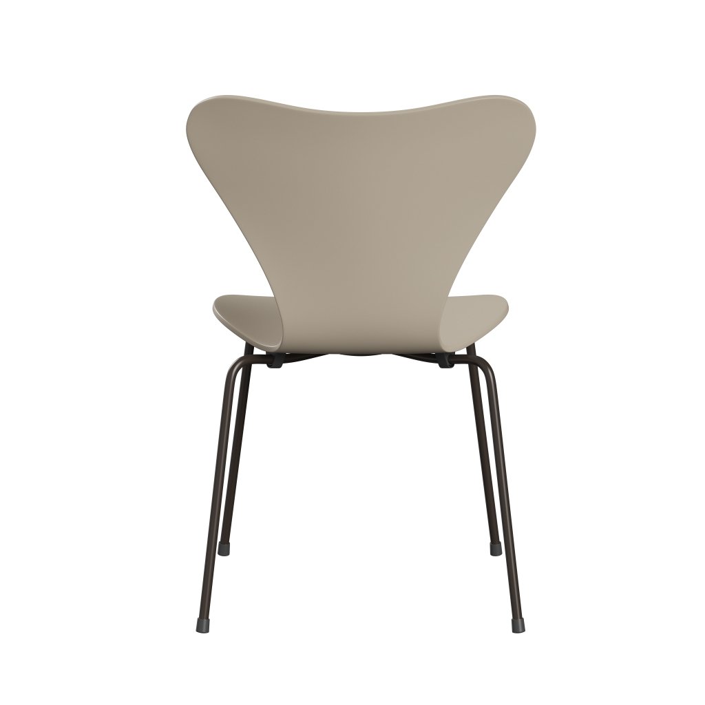 Fritz Hansen 3107 Chair Unupholstered, Brown Bronze/Lacquered Light Beige