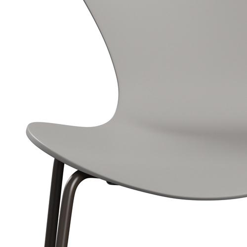 Fritz Hansen 3107 Chair Unupholstered, Brown Bronze/Lacquered Nine Grey