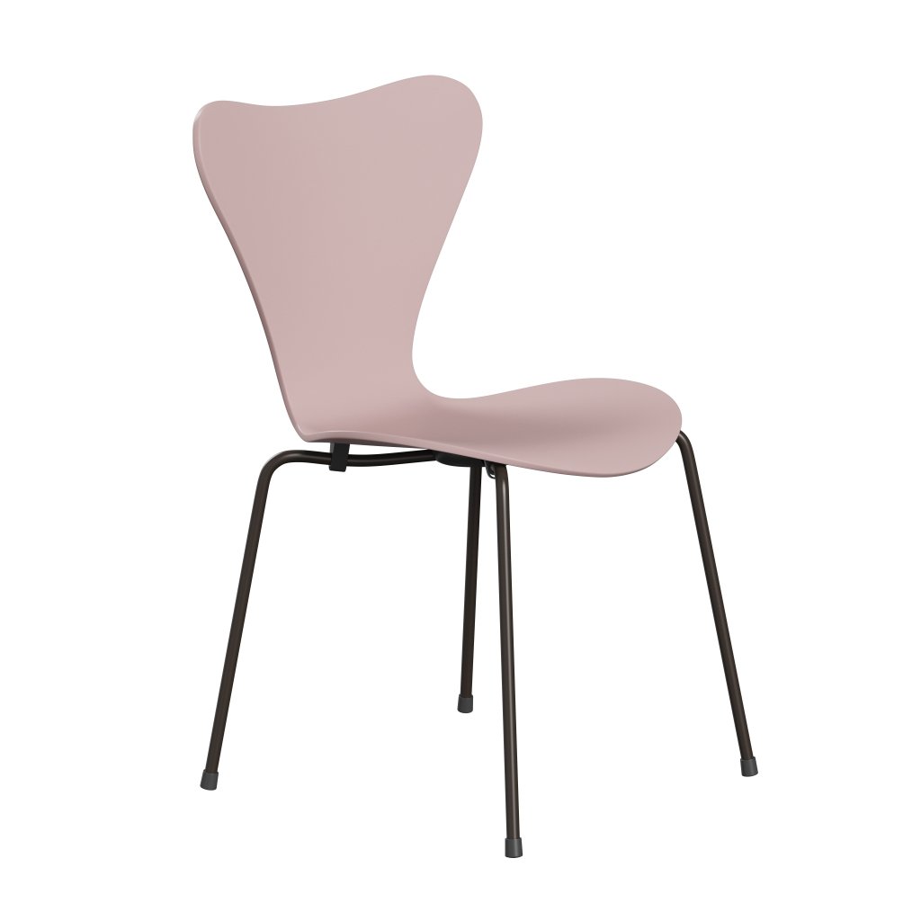 Fritz Hansen 3107 Chair Unupholstered, Brown Bronze/Lacquered Pale Rose