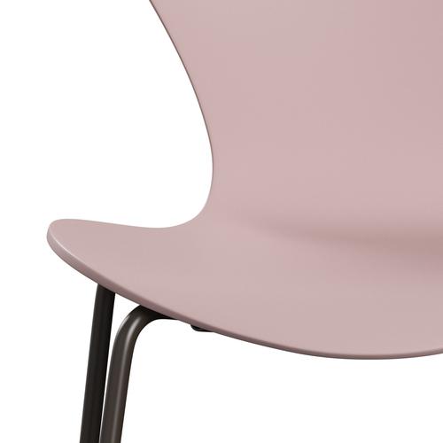 Fritz Hansen 3107 Chair Unupholstered, Brown Bronze/Lacquered Pale Rose