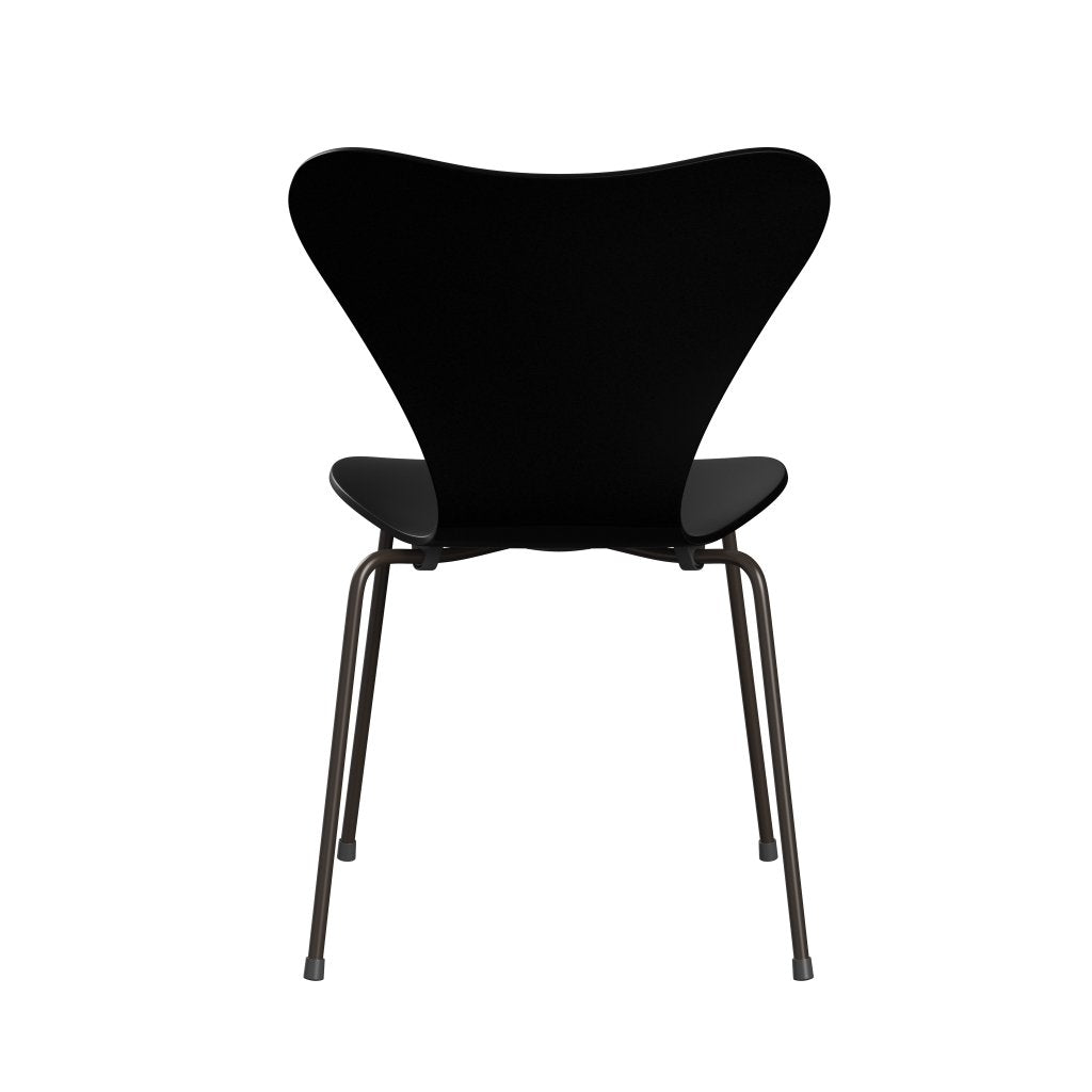 Fritz Hansen 3107 Chair Unupholstered, Brown Bronze/Lacquered Black