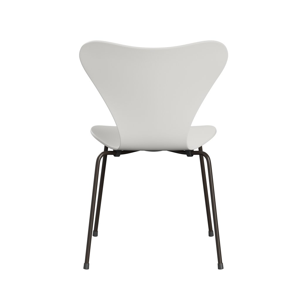 Fritz Hansen 3107 Chair Unupholstered, Brown Bronze/Lacquered White