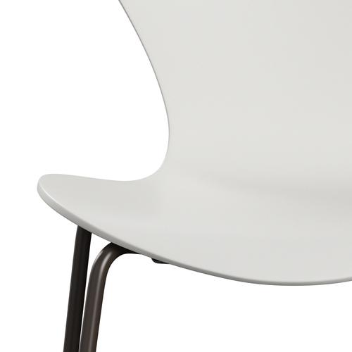 Fritz Hansen 3107 Chair Unupholstered, Brown Bronze/Lacquered White