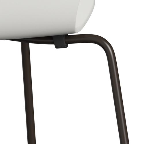 Fritz Hansen 3107 Chair Unupholstered, Brown Bronze/Lacquered White