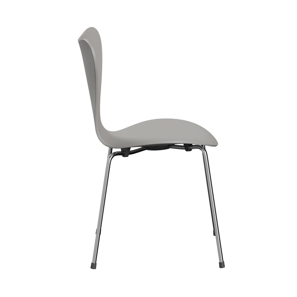 Fritz Hansen 3107 Chair Unupholstered, Chrome/Dyed Ash Nine Grey